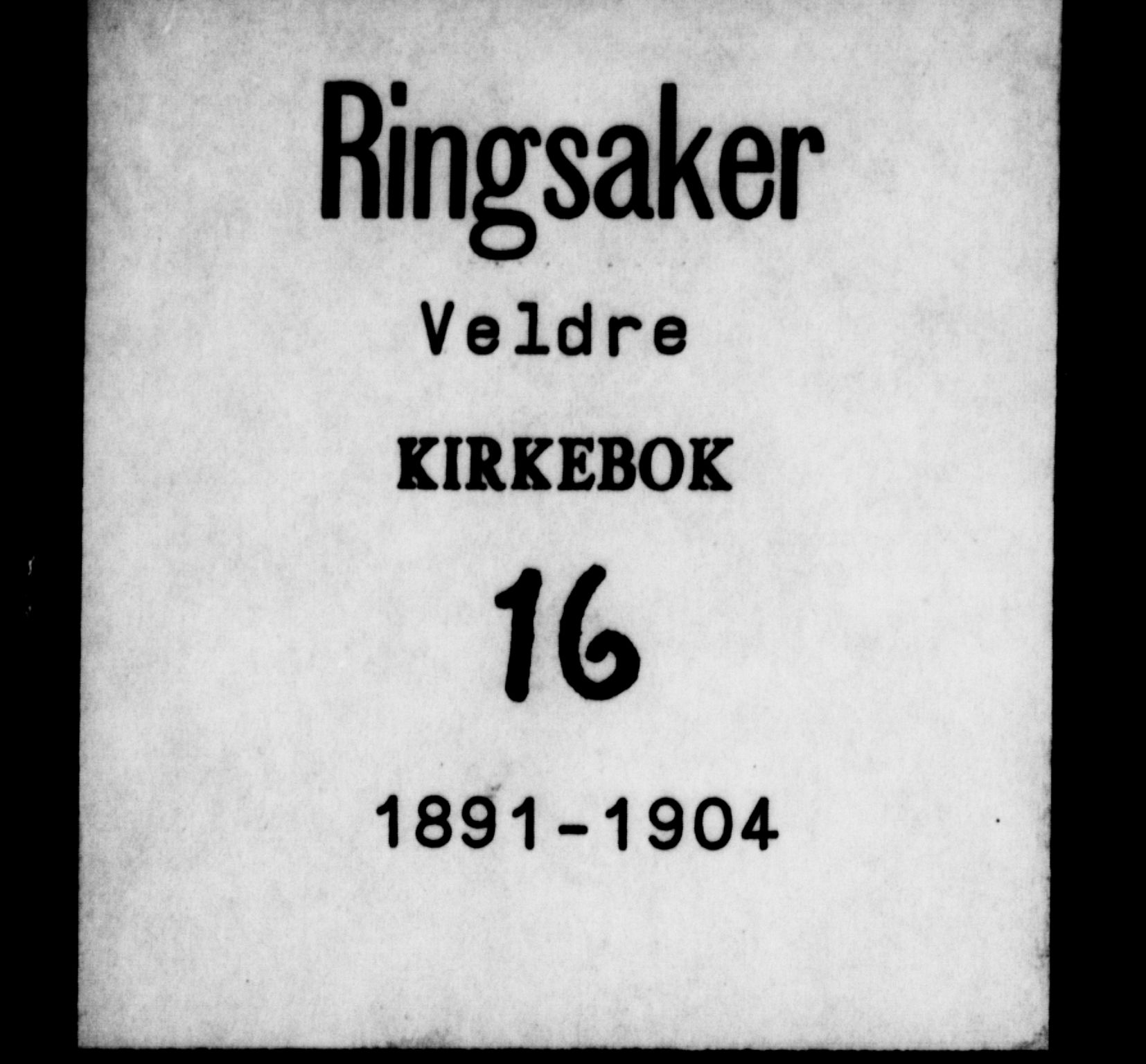 Ringsaker prestekontor, SAH/PREST-014/K/Ka/L0016: Parish register (official) no. 16, 1891-1904