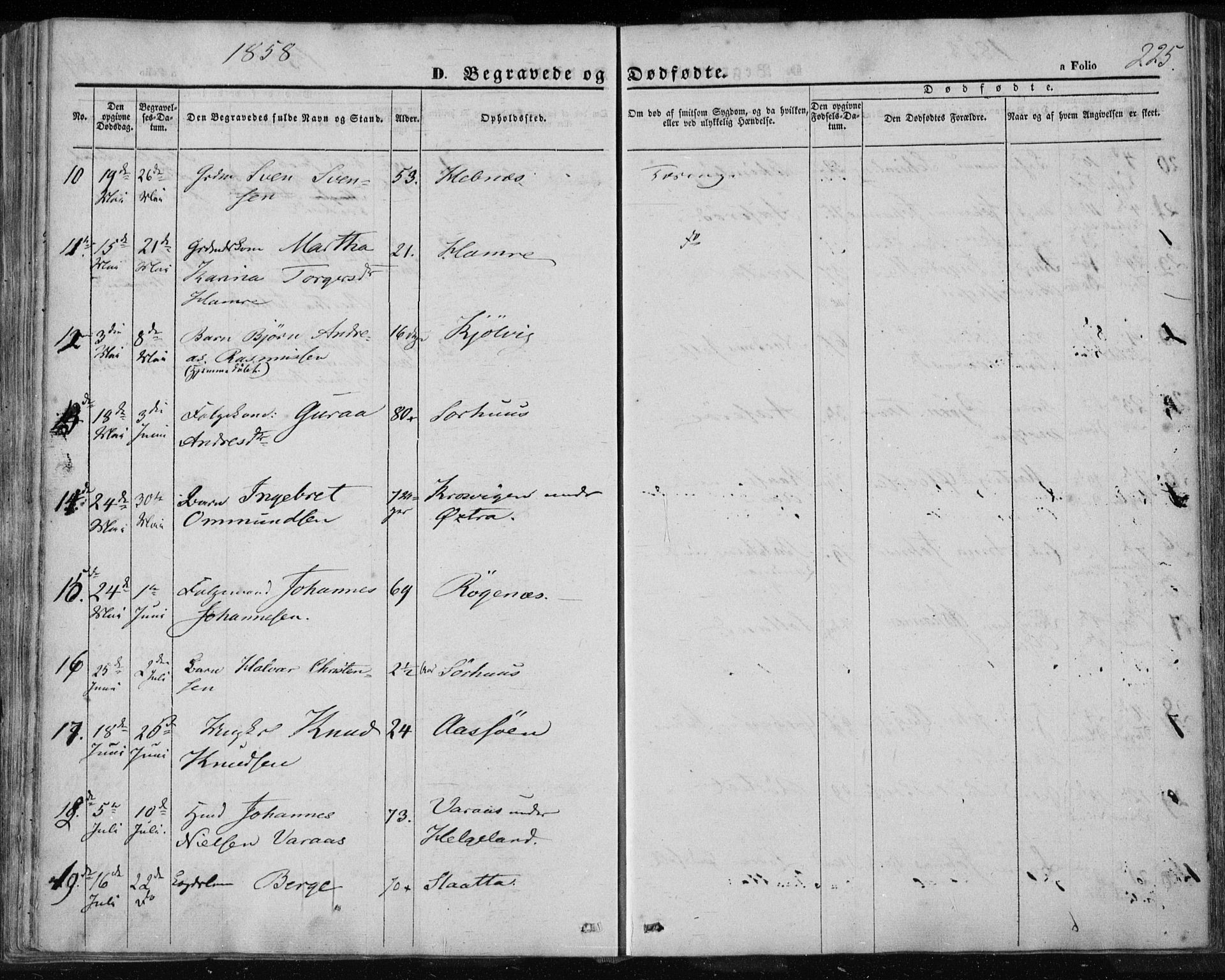 Jelsa sokneprestkontor, AV/SAST-A-101842/01/IV: Parish register (official) no. A 7, 1854-1866, p. 225