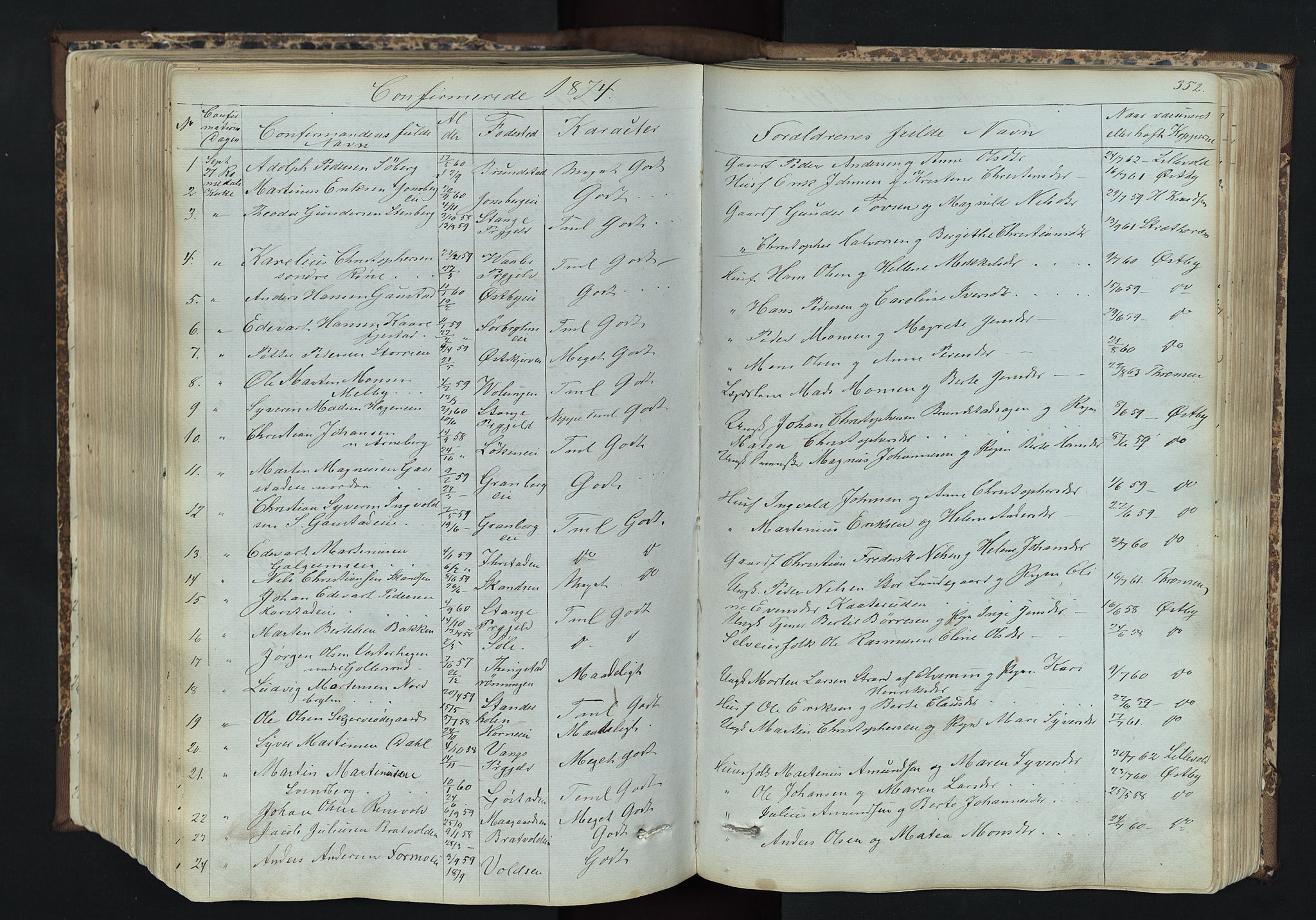 Romedal prestekontor, AV/SAH-PREST-004/L/L0011: Parish register (copy) no. 11, 1867-1895, p. 352