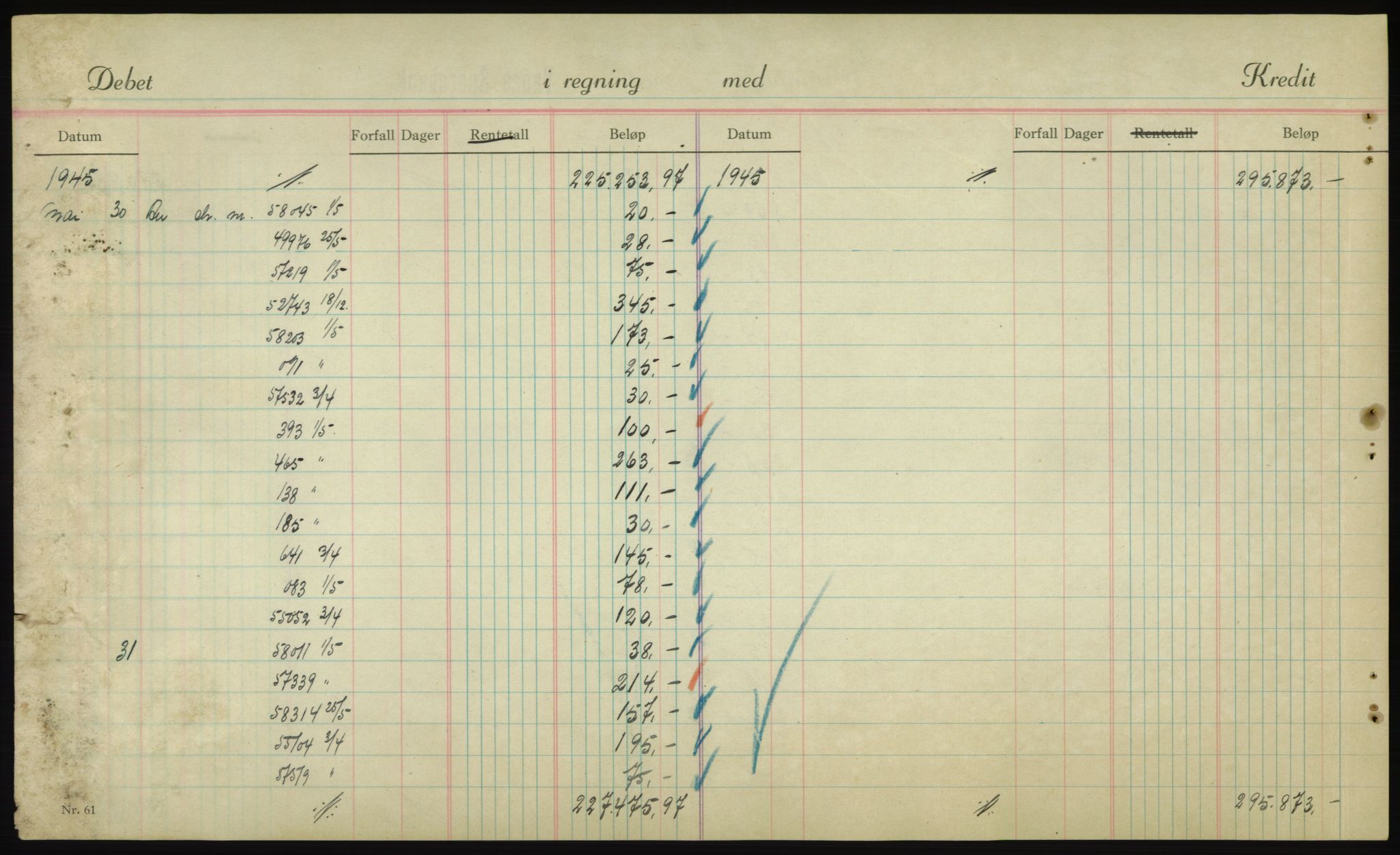 Forsvarsdepartementet, 10. kontor / Oppgjørskontoret, AV/RA-RAFA-1225/D/Db/L0180: Lista oppgjørskontor, 1942-1952, p. 1952