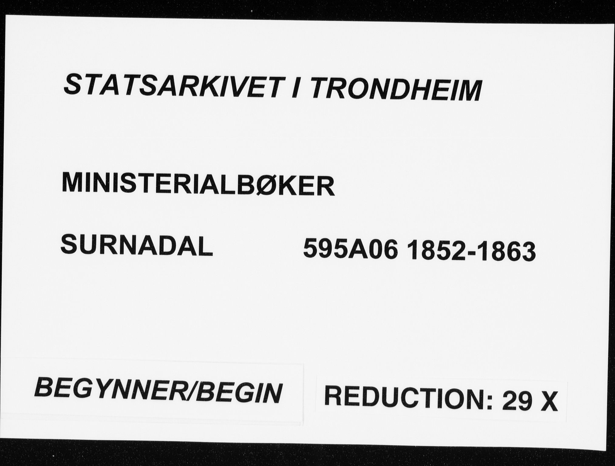 Ministerialprotokoller, klokkerbøker og fødselsregistre - Møre og Romsdal, SAT/A-1454/595/L1044: Parish register (official) no. 595A06, 1852-1863