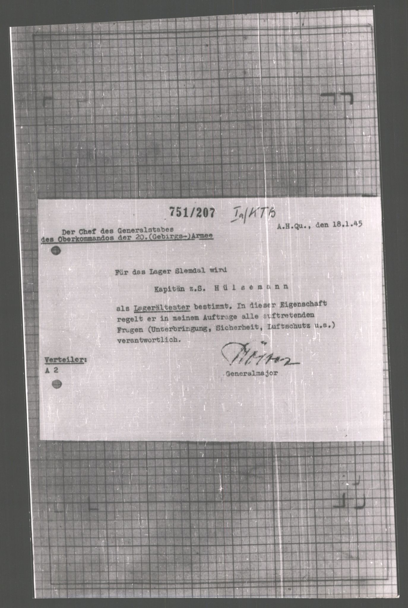 Forsvarets Overkommando. 2 kontor. Arkiv 11.4. Spredte tyske arkivsaker, AV/RA-RAFA-7031/D/Dar/Dara/L0006: Krigsdagbøker for 20. Gebirgs-Armee-Oberkommando (AOK 20), 1945, p. 625