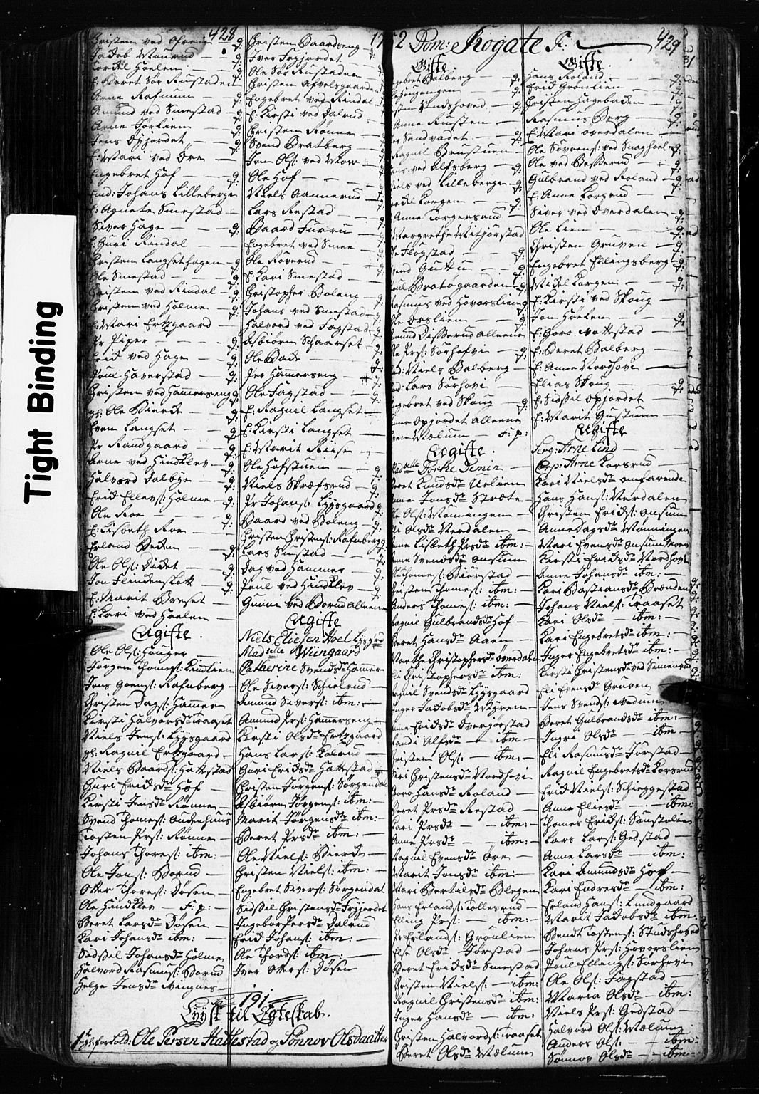 Fåberg prestekontor, SAH/PREST-086/H/Ha/Hab/L0002: Parish register (copy) no. 2, 1741-1756, p. 428-429