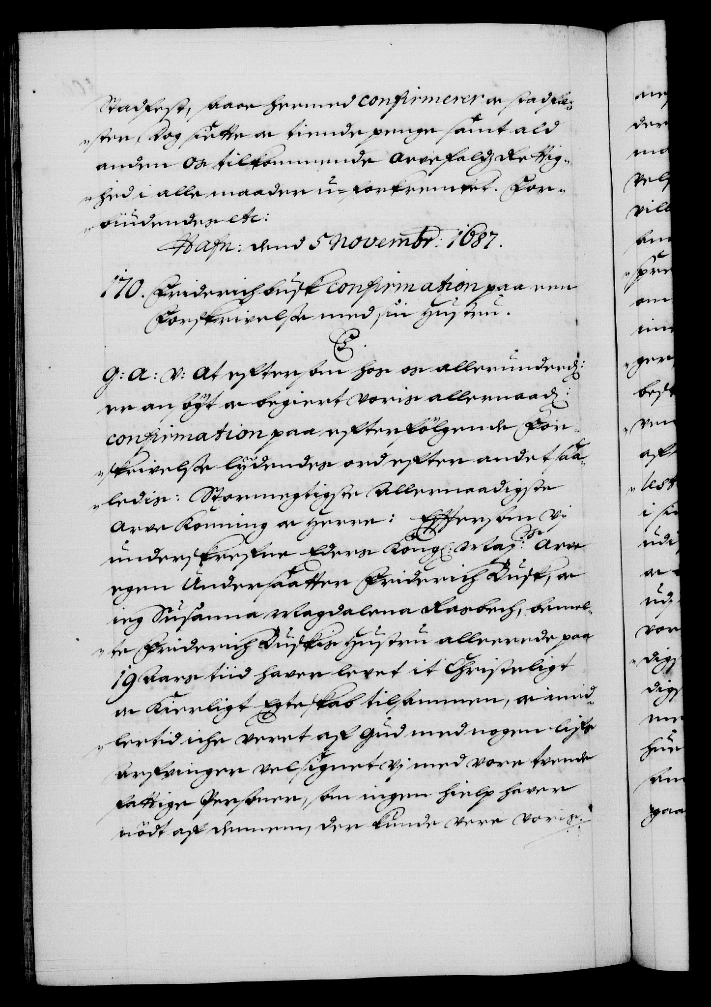 Danske Kanselli 1572-1799, AV/RA-EA-3023/F/Fc/Fca/Fcaa/L0014: Norske registre (mikrofilm), 1685-1687, p. 560b