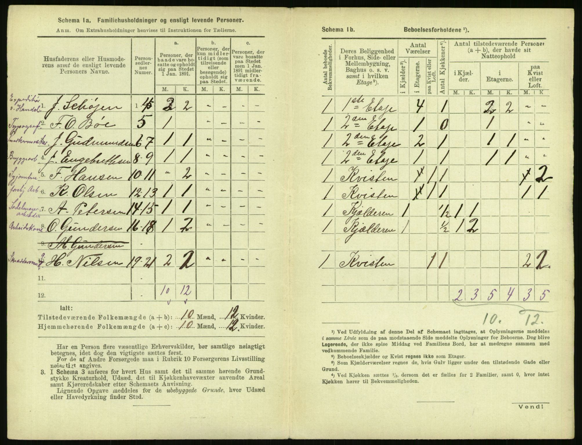 RA, 1891 census for 0301 Kristiania, 1891, p. 88165