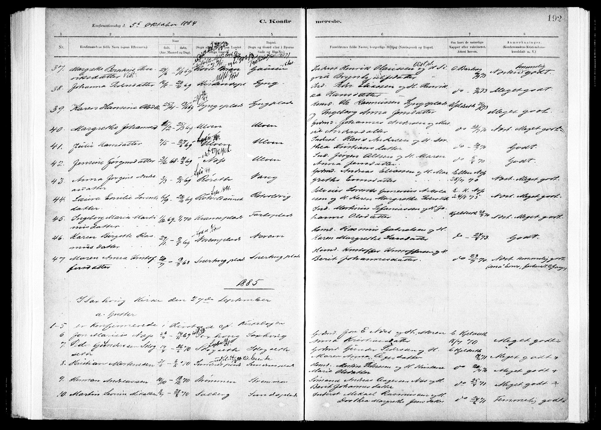 Ministerialprotokoller, klokkerbøker og fødselsregistre - Nord-Trøndelag, SAT/A-1458/730/L0285: Parish register (official) no. 730A10, 1879-1914, p. 192