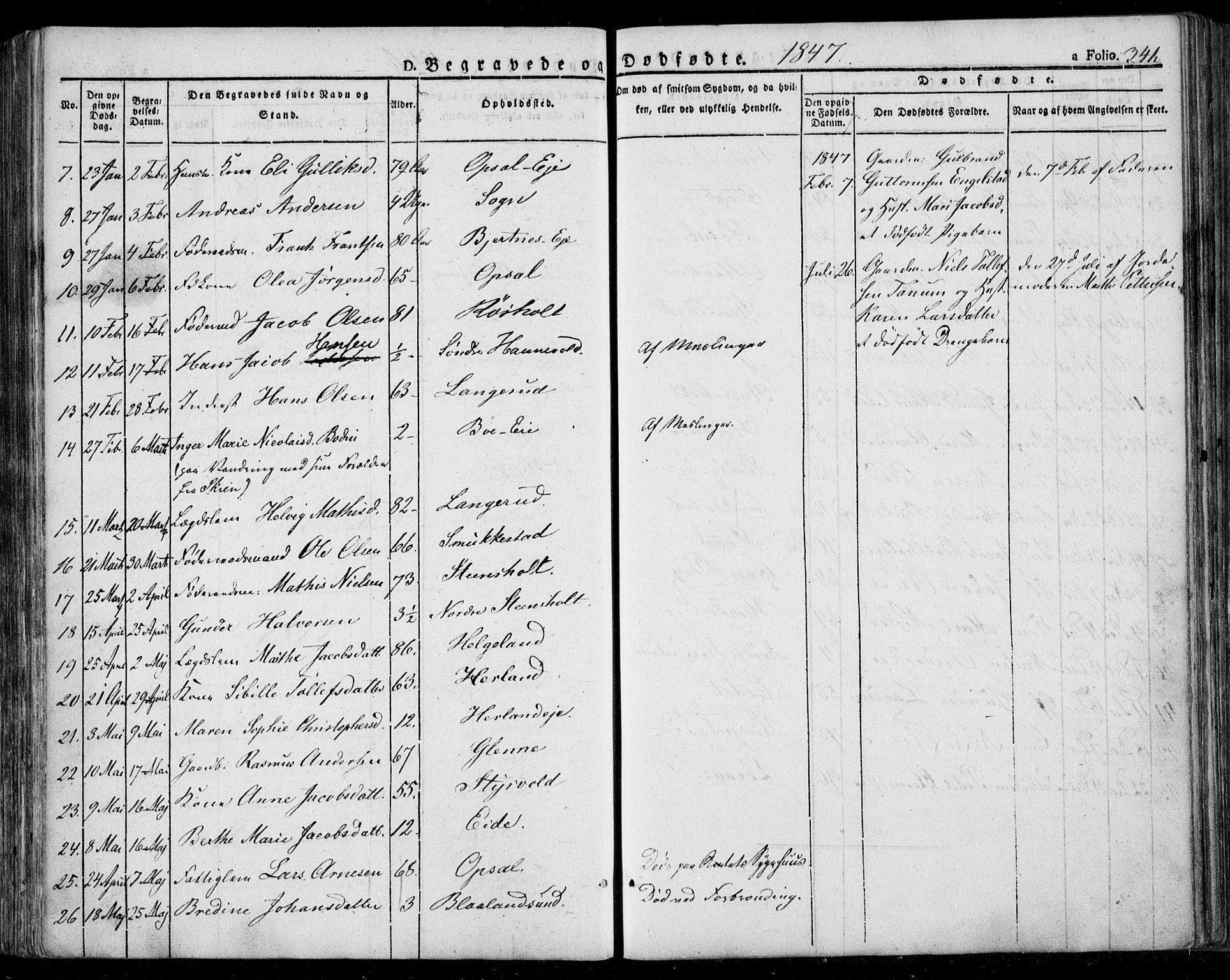 Lardal kirkebøker, SAKO/A-350/F/Fa/L0006: Parish register (official) no. I 6, 1835-1860, p. 341
