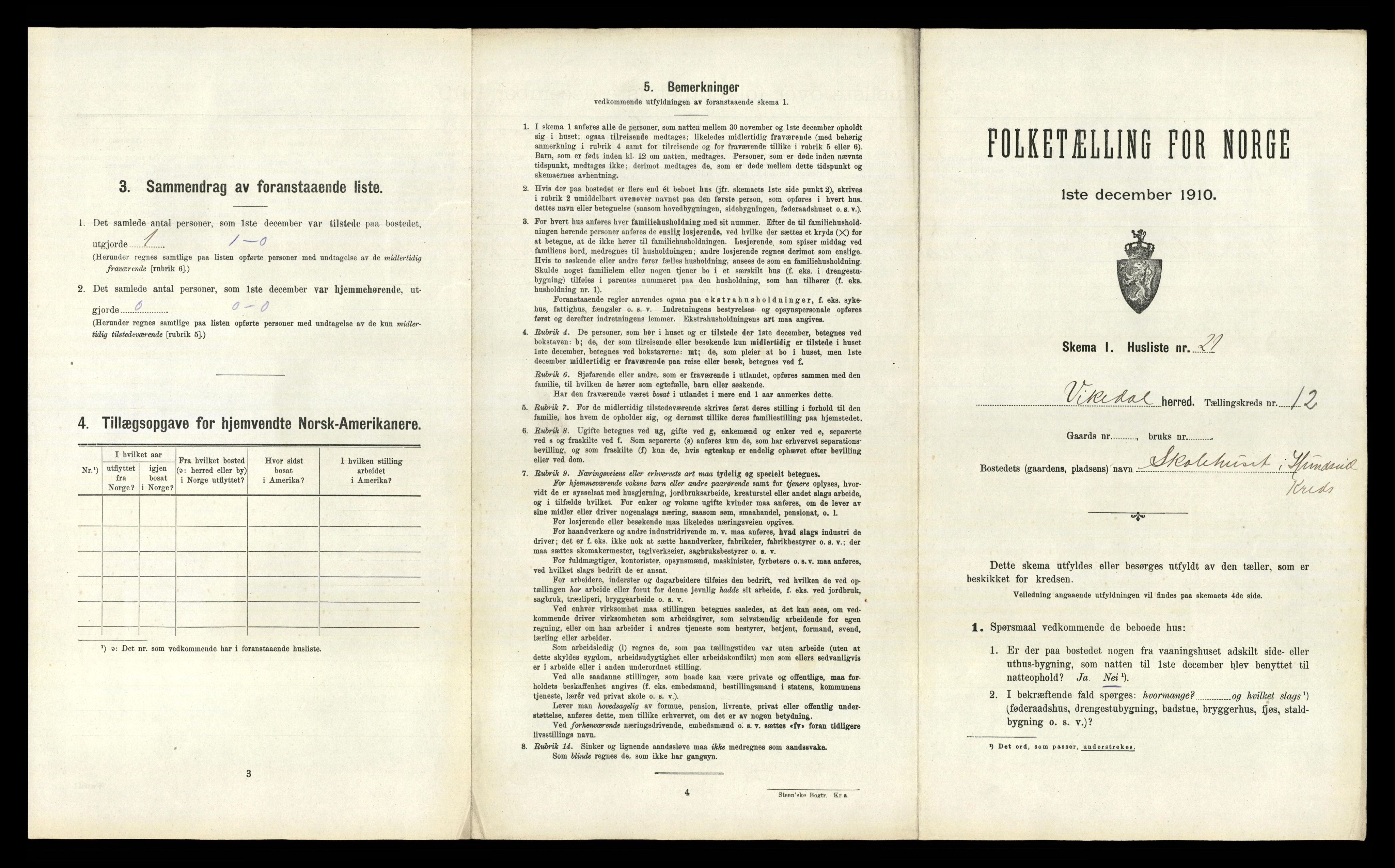 RA, 1910 census for Vikedal, 1910, p. 817