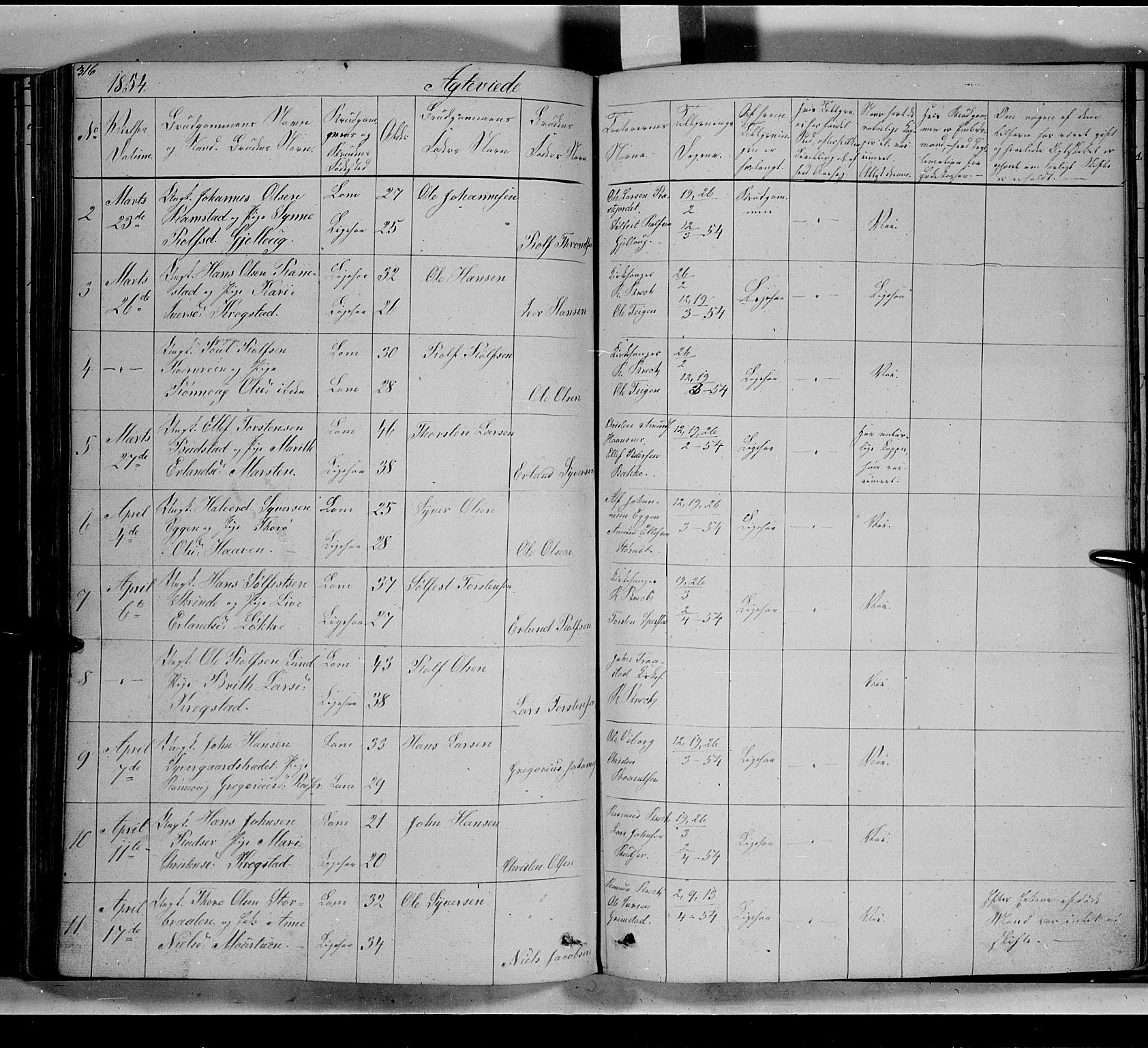 Lom prestekontor, AV/SAH-PREST-070/L/L0004: Parish register (copy) no. 4, 1845-1864, p. 316-317