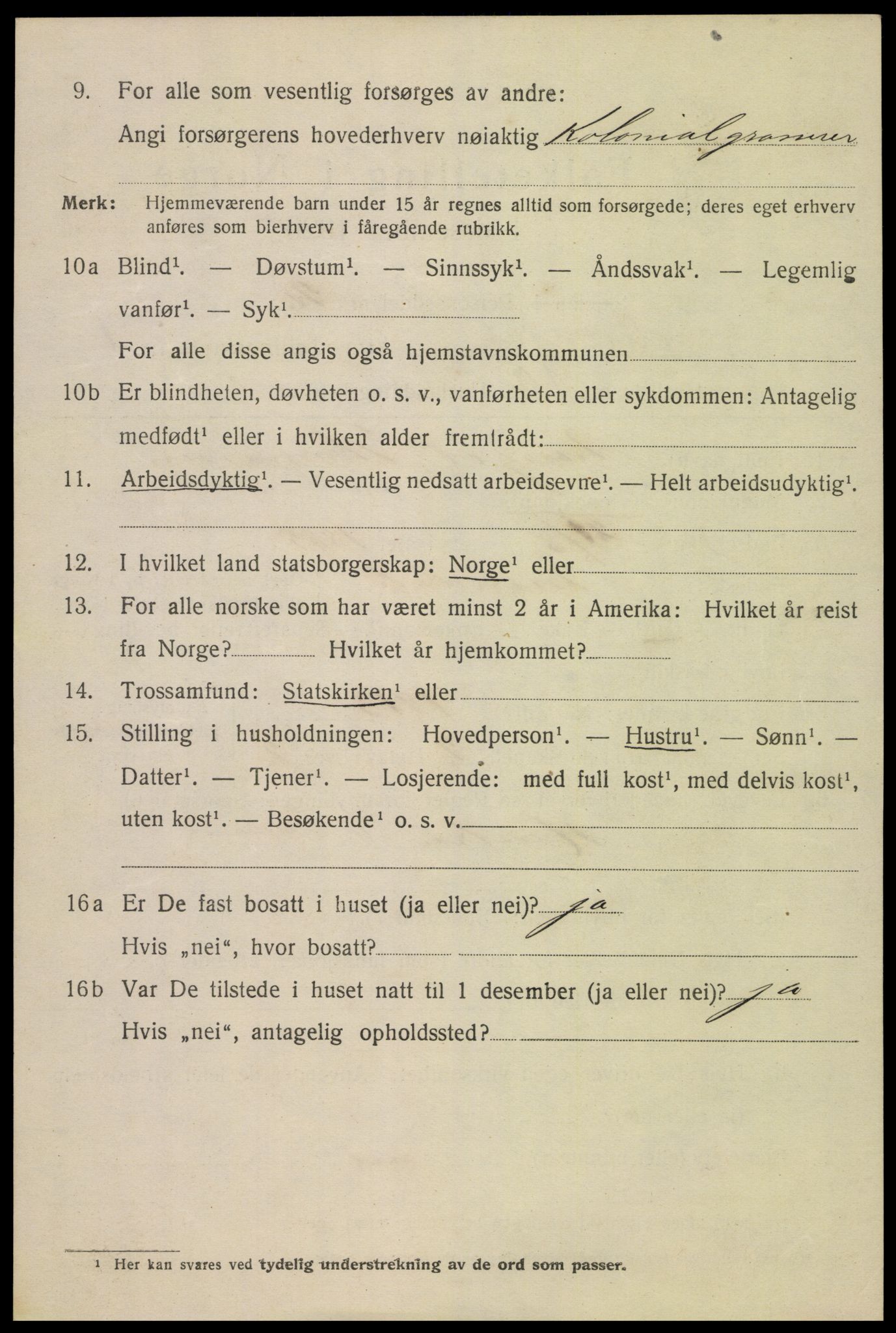 SAK, 1920 census for Mandal, 1920, p. 4174