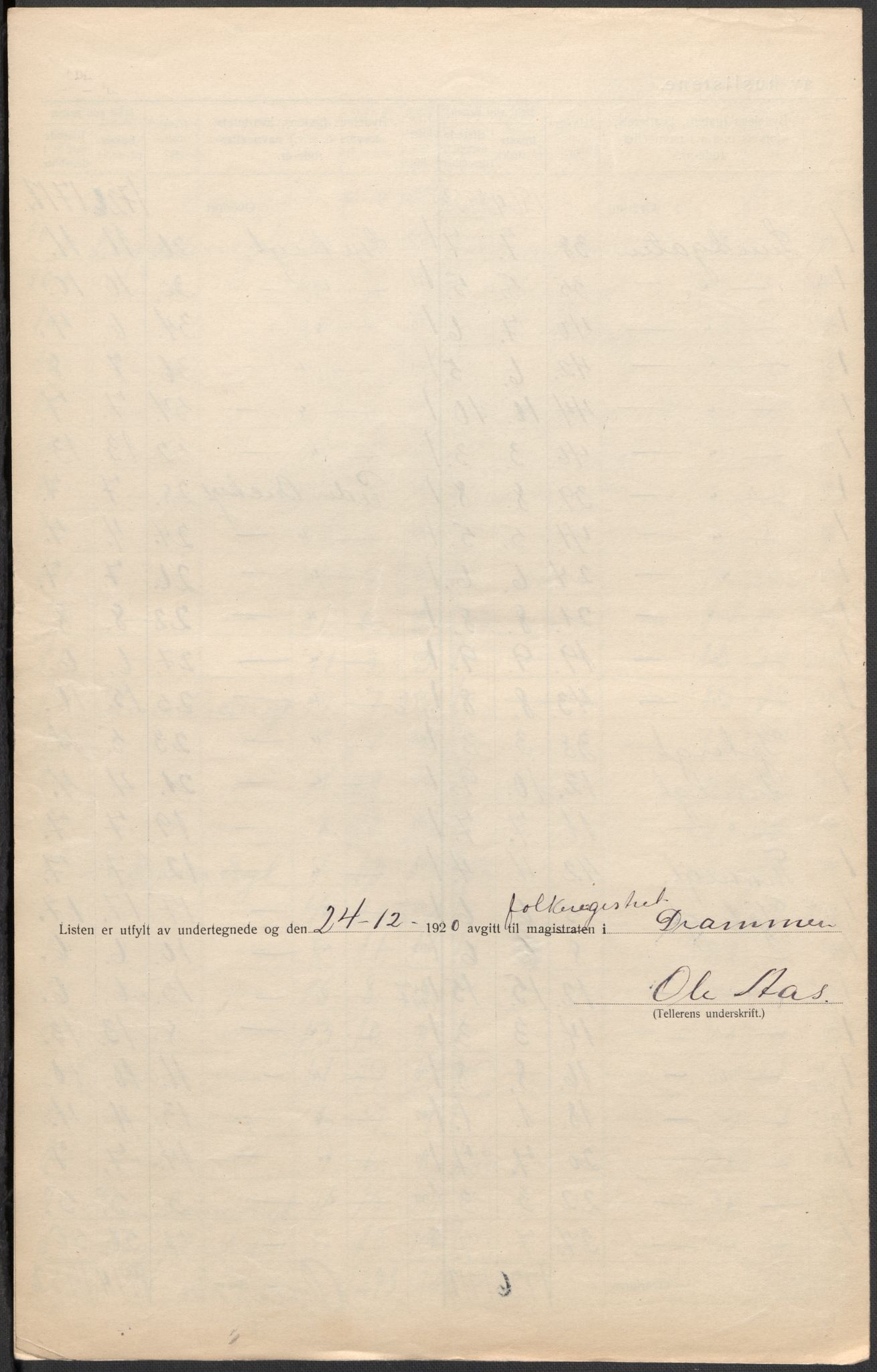 SAKO, 1920 census for Drammen, 1920, p. 39