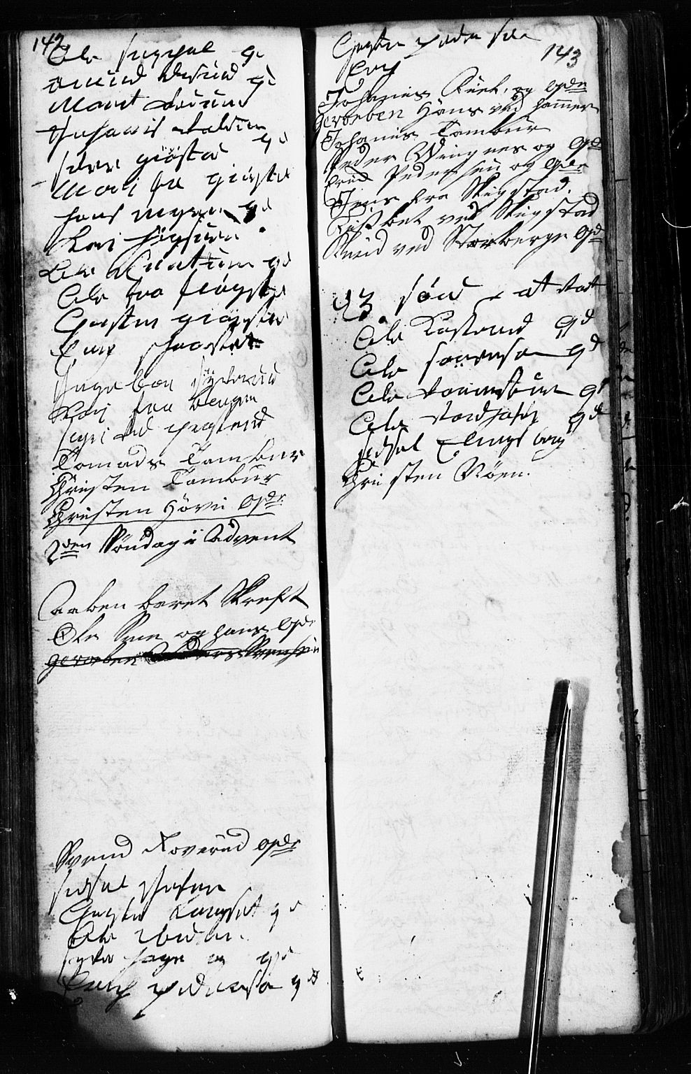 Fåberg prestekontor, SAH/PREST-086/H/Ha/Hab/L0002: Parish register (copy) no. 2, 1741-1756, p. 142-143