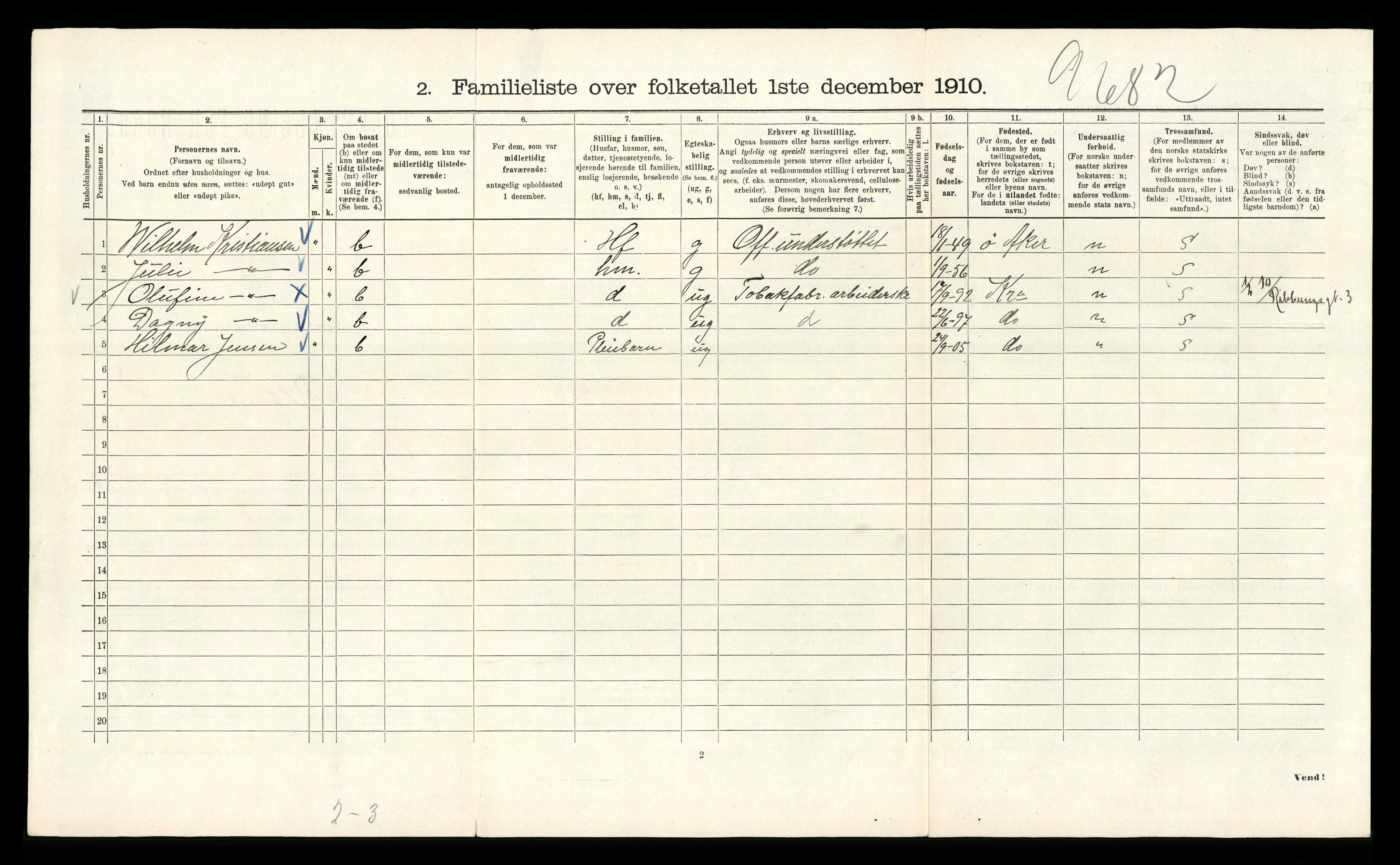 RA, 1910 census for Kristiania, 1910, p. 80776