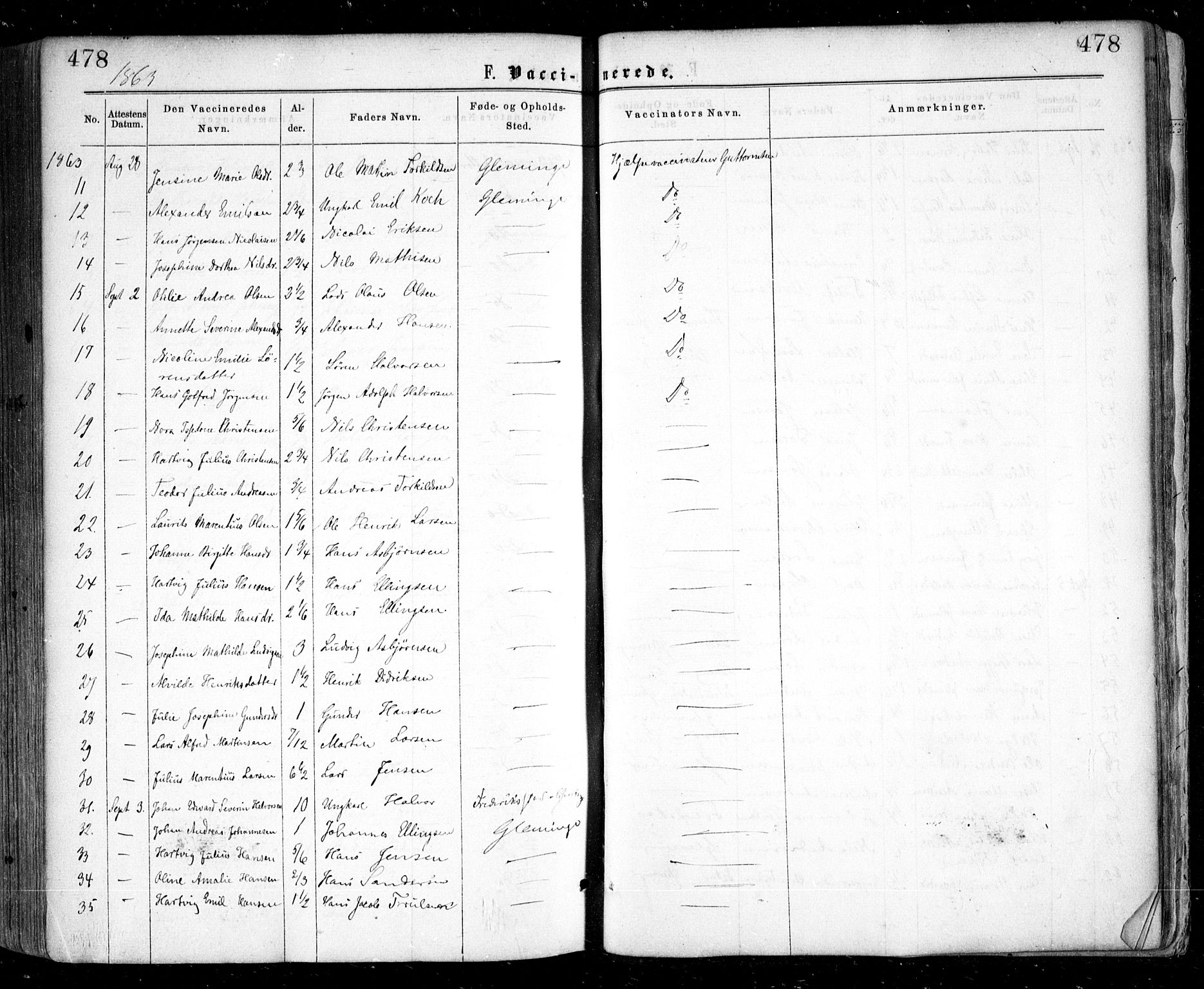 Glemmen prestekontor Kirkebøker, AV/SAO-A-10908/F/Fa/L0008: Parish register (official) no. 8, 1862-1871, p. 478