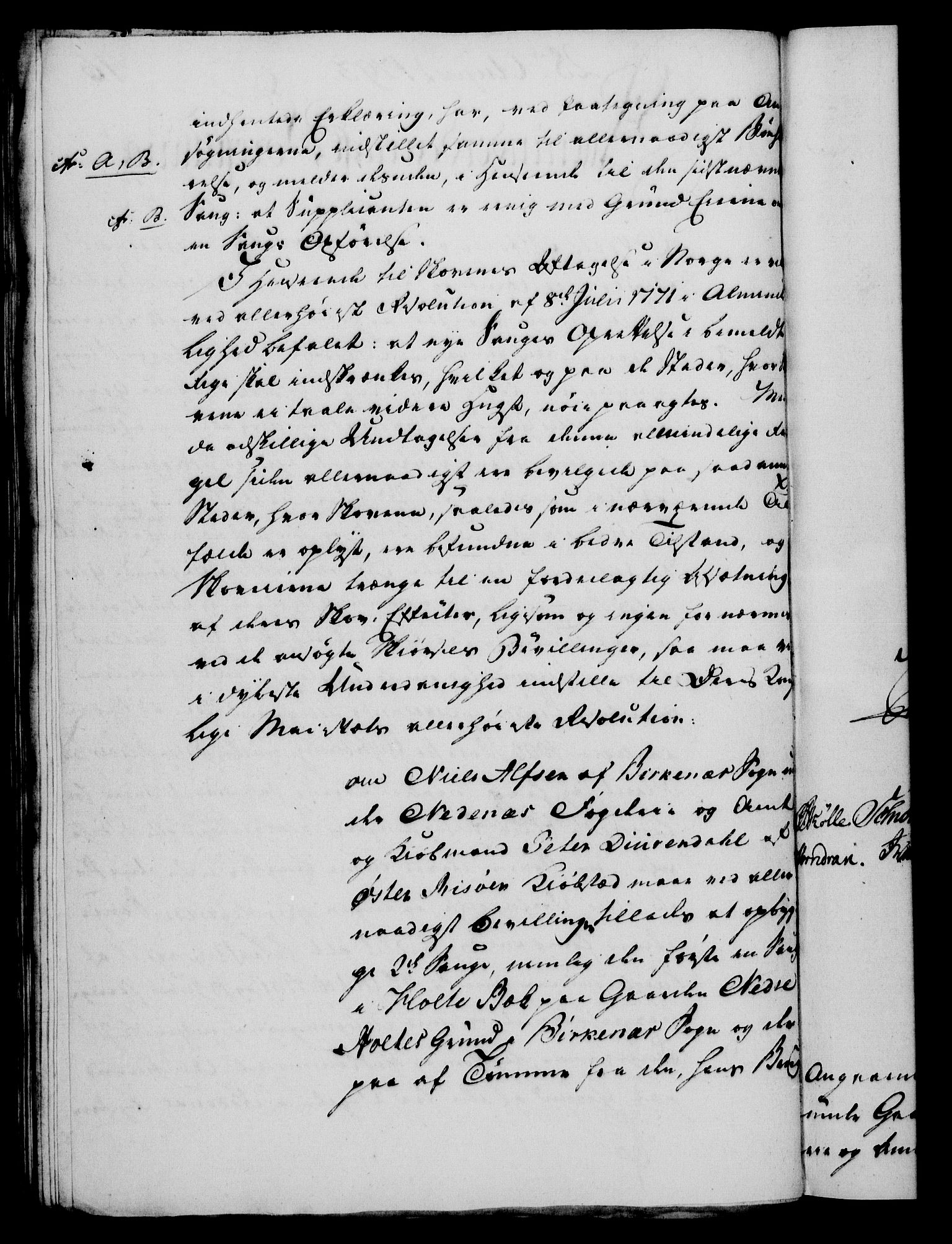 Rentekammeret, Kammerkanselliet, RA/EA-3111/G/Gf/Gfa/L0075: Norsk relasjons- og resolusjonsprotokoll (merket RK 52.75), 1793, p. 219