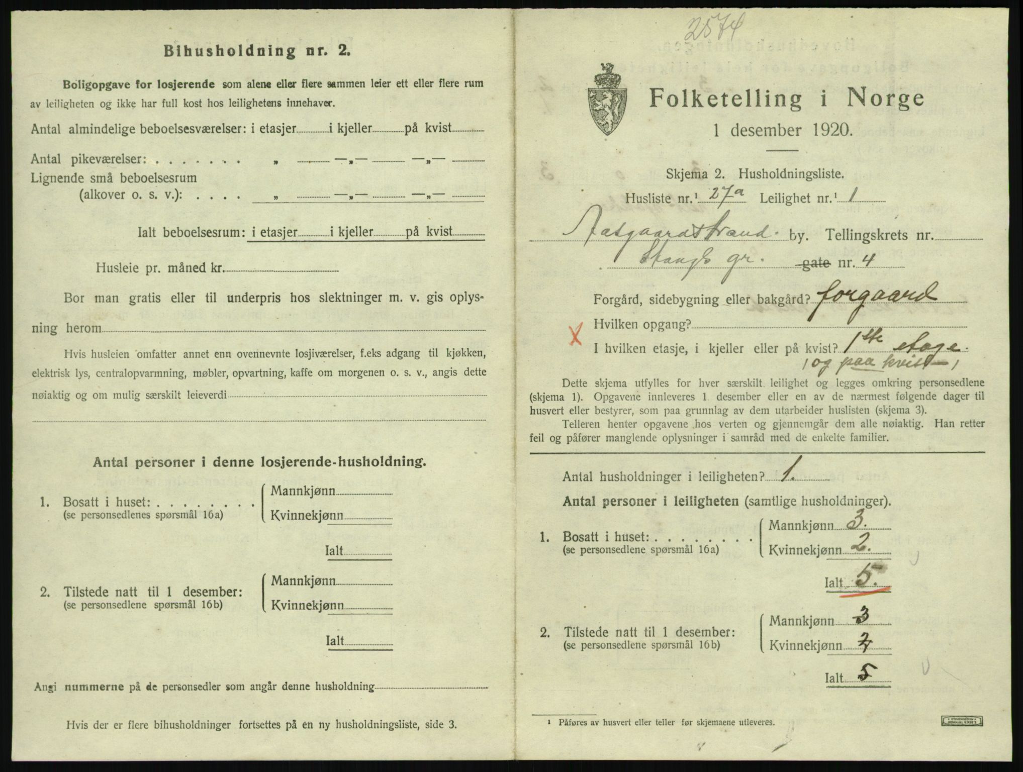 SAKO, 1920 census for Åsgårdstrand, 1920, p. 373