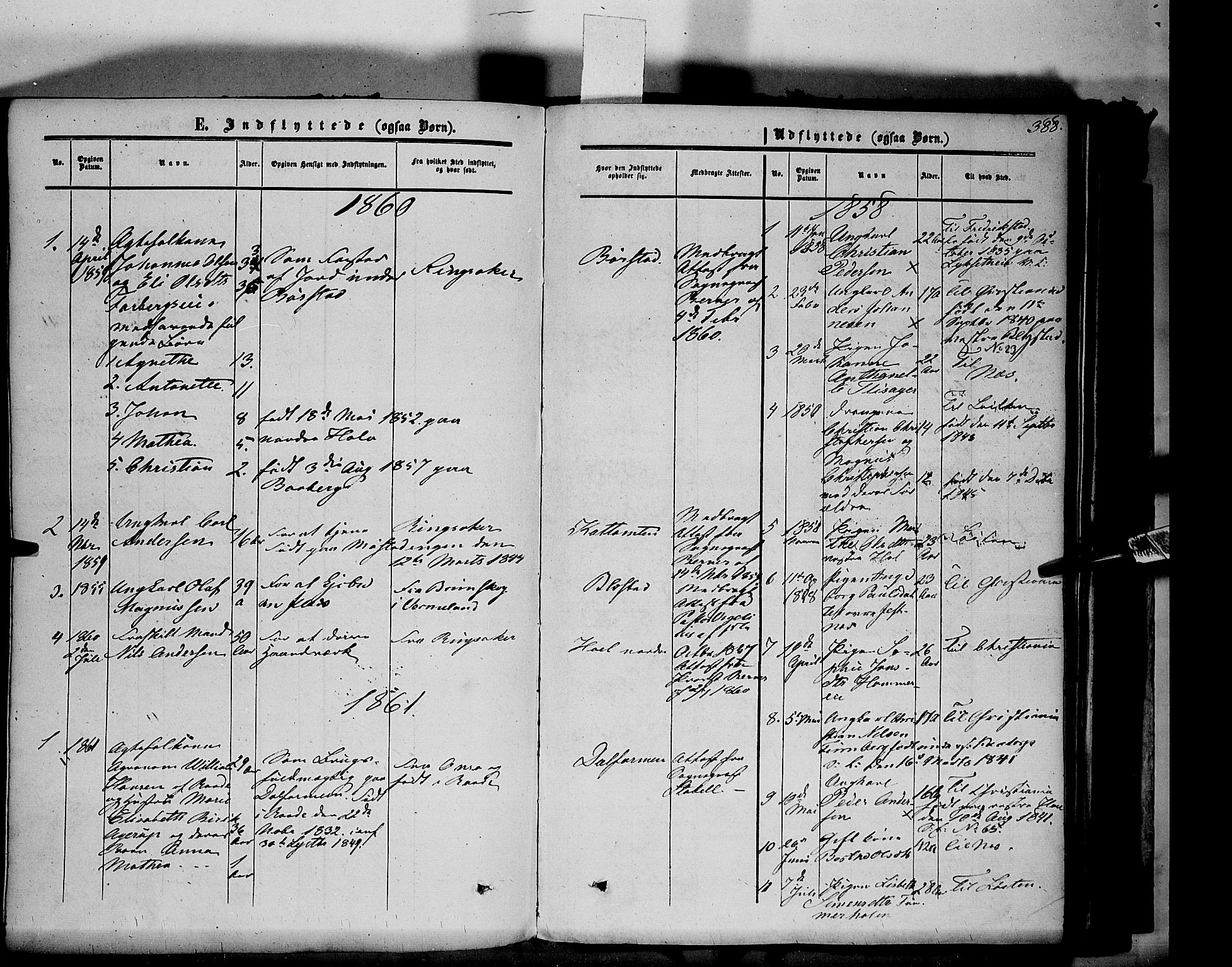 Vang prestekontor, Hedmark, SAH/PREST-008/H/Ha/Haa/L0012: Parish register (official) no. 12, 1855-1870, p. 388