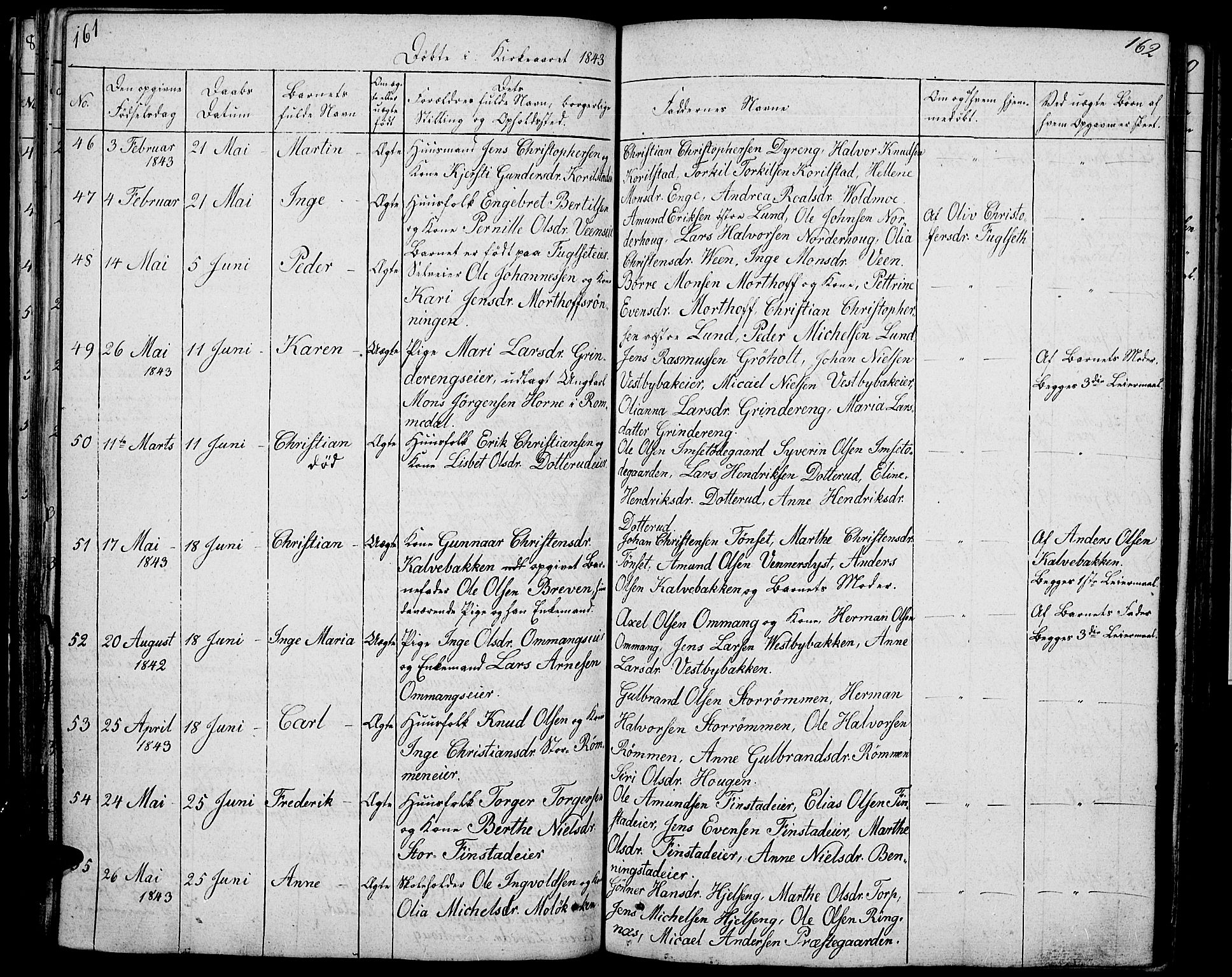 Løten prestekontor, AV/SAH-PREST-022/L/La/L0002: Parish register (copy) no. 2, 1832-1850, p. 161-162