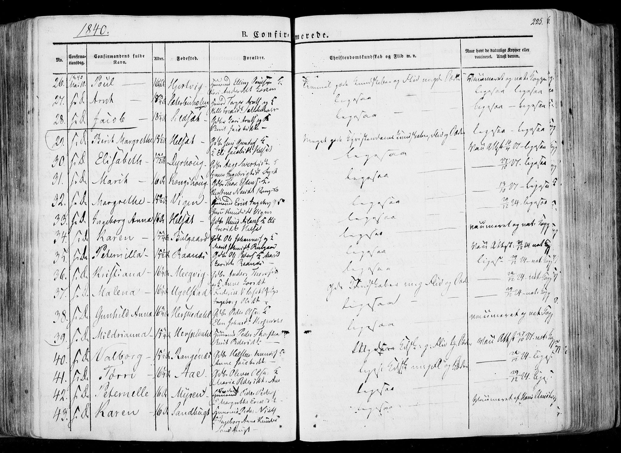 Ministerialprotokoller, klokkerbøker og fødselsregistre - Møre og Romsdal, SAT/A-1454/568/L0803: Parish register (official) no. 568A10, 1830-1853, p. 225