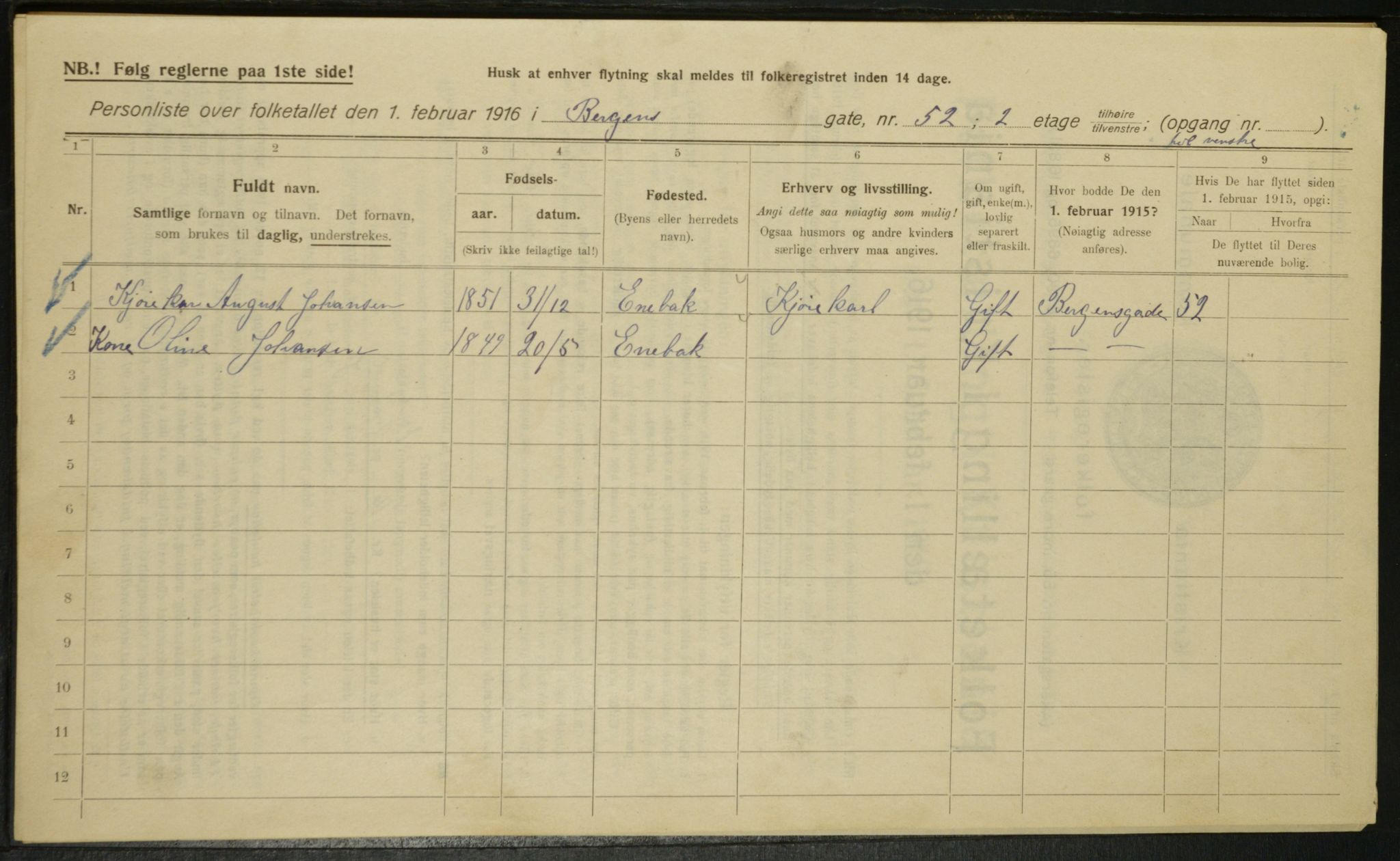 OBA, Municipal Census 1916 for Kristiania, 1916, p. 4056