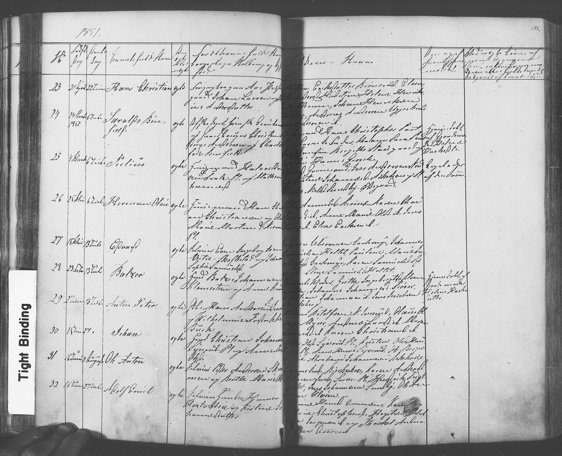 Ås prestekontor Kirkebøker, AV/SAO-A-10894/F/Fa/L0006: Parish register (official) no. I 6, 1841-1853, p. 134-135