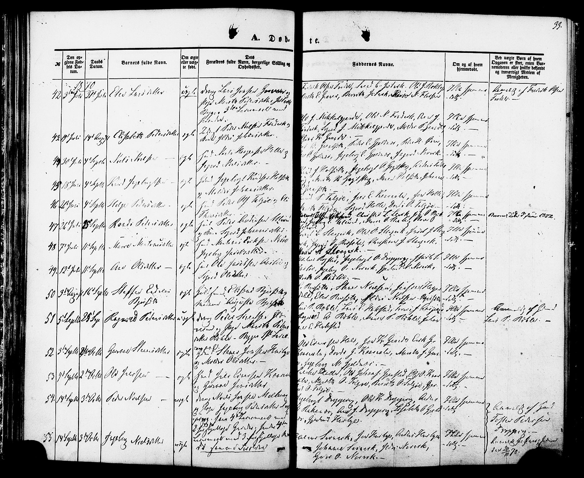 Ministerialprotokoller, klokkerbøker og fødselsregistre - Møre og Romsdal, AV/SAT-A-1454/592/L1027: Parish register (official) no. 592A05, 1865-1878, p. 33