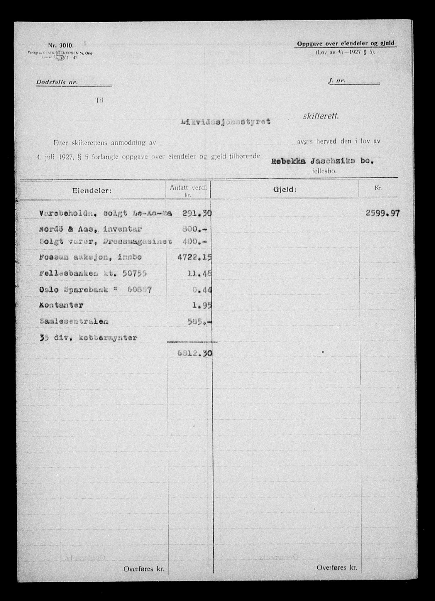 Justisdepartementet, Tilbakeføringskontoret for inndratte formuer, AV/RA-S-1564/H/Hc/Hcc/L0947: --, 1945-1947, p. 418