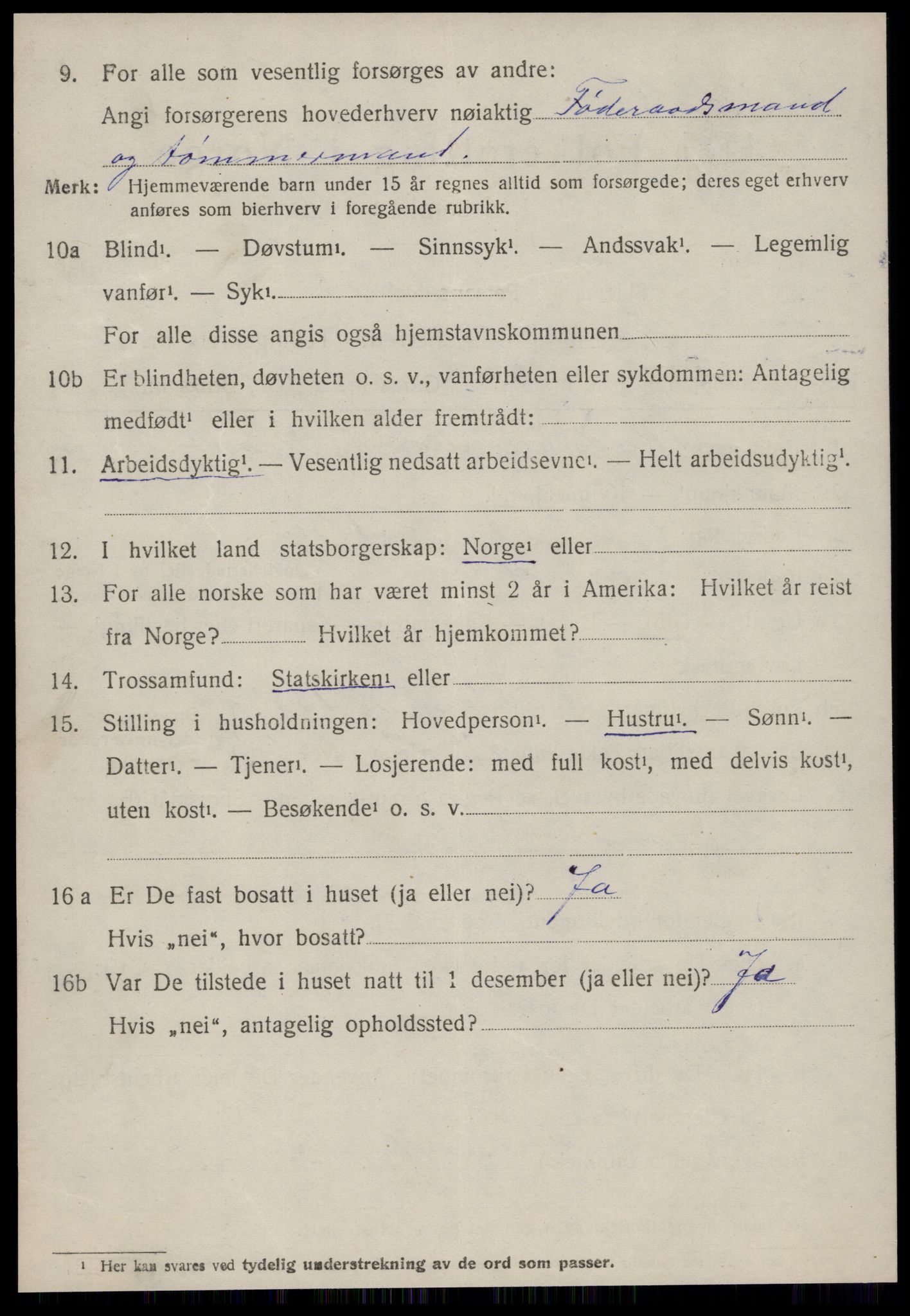 SAT, 1920 census for Hareid, 1920, p. 2490