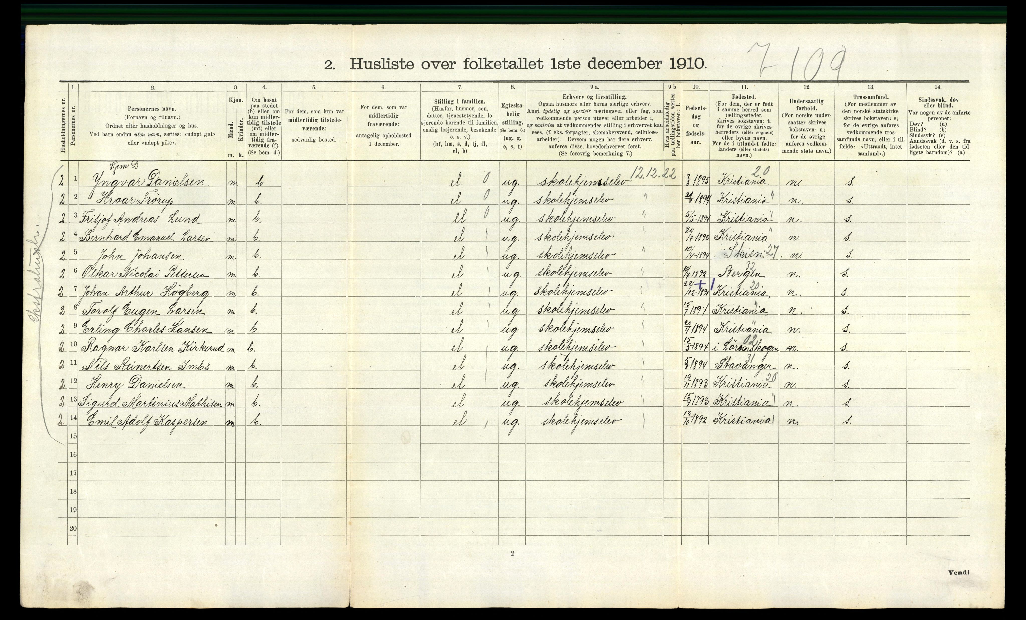 RA, 1910 census for Borre, 1910, p. 638