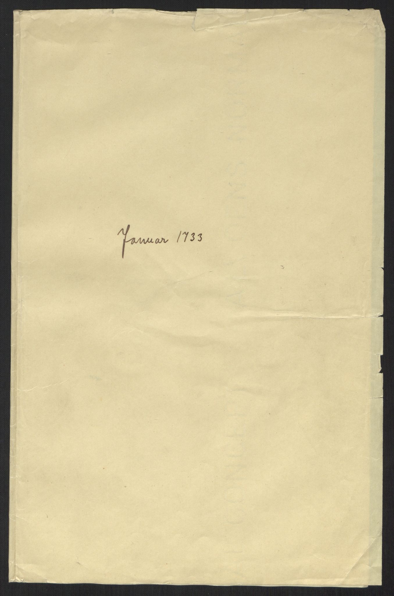 Stattholderembetet 1572-1771, AV/RA-EA-2870/Ef/L0107: Brev fra embetsmenn og andre, 1733-1734, p. 1