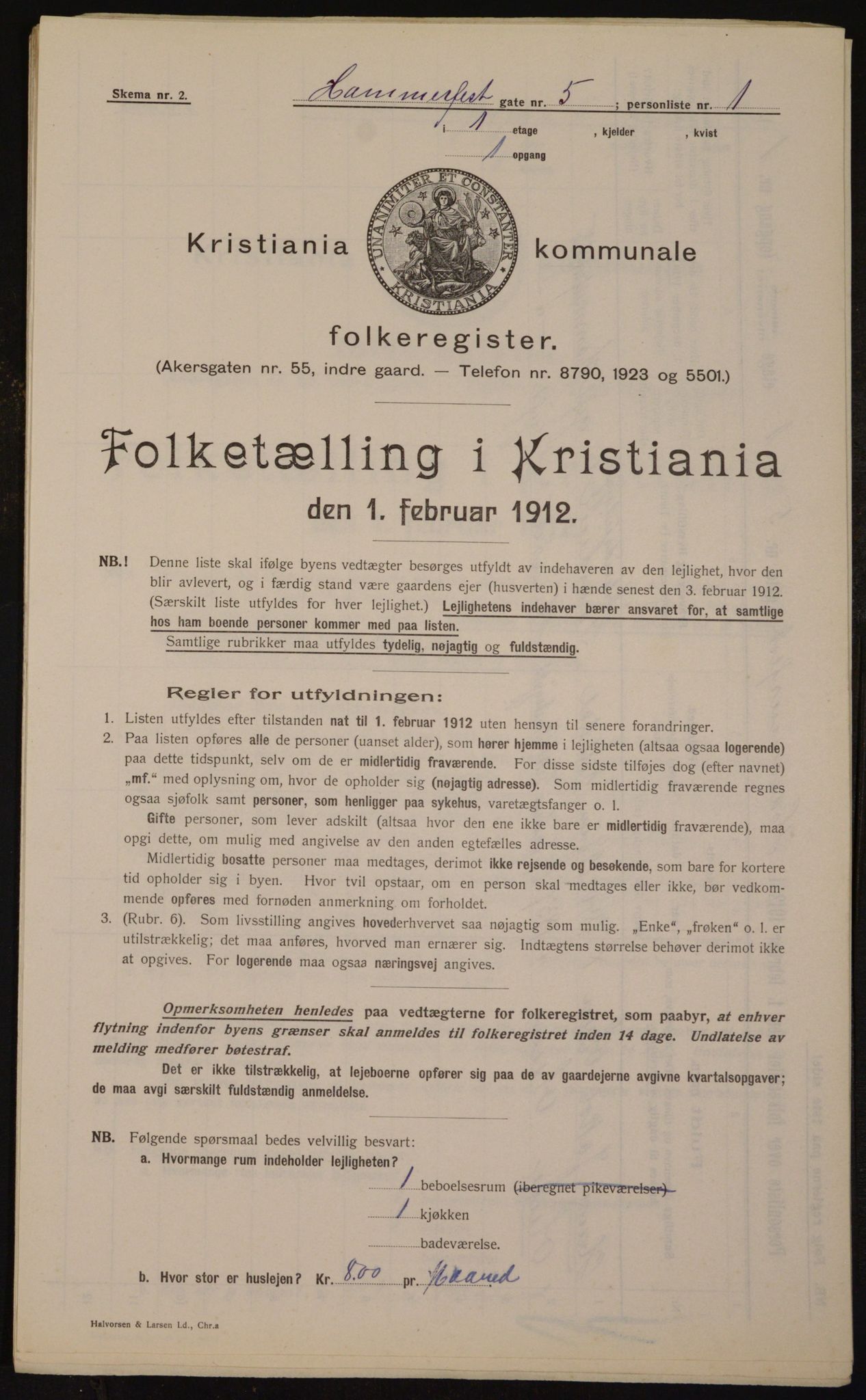 OBA, Municipal Census 1912 for Kristiania, 1912, p. 34202