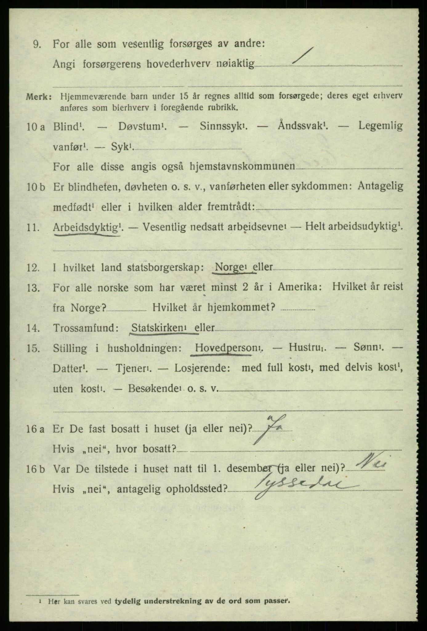 SAB, 1920 census for Eidfjord, 1920, p. 1747