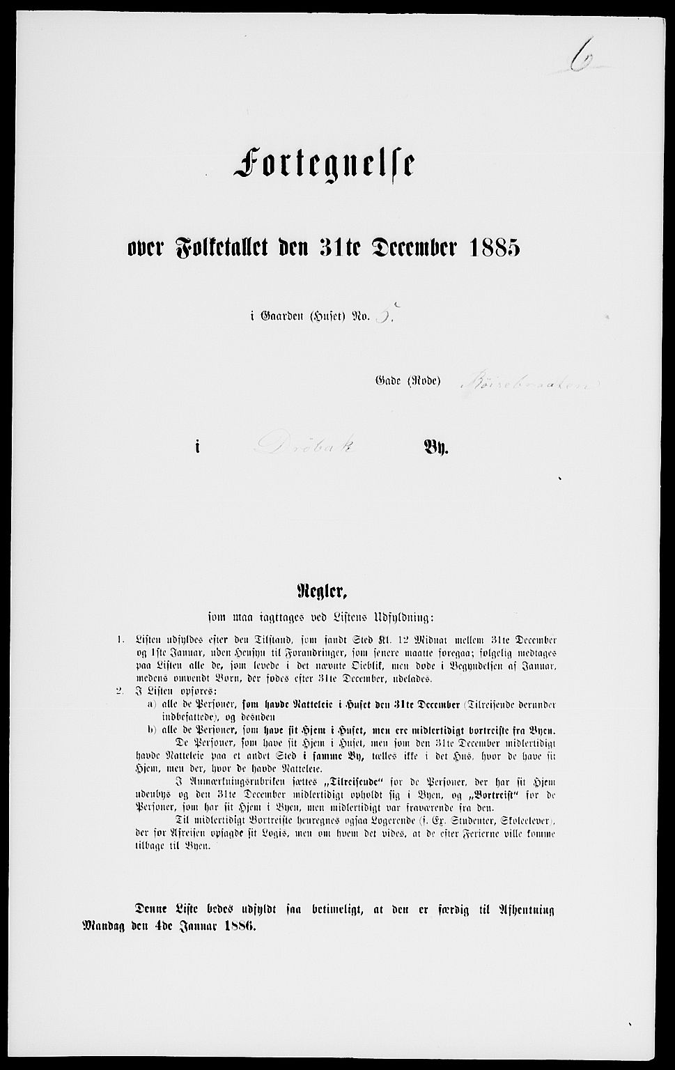 RA, 1885 census for 0203 Drøbak, 1885, p. 12