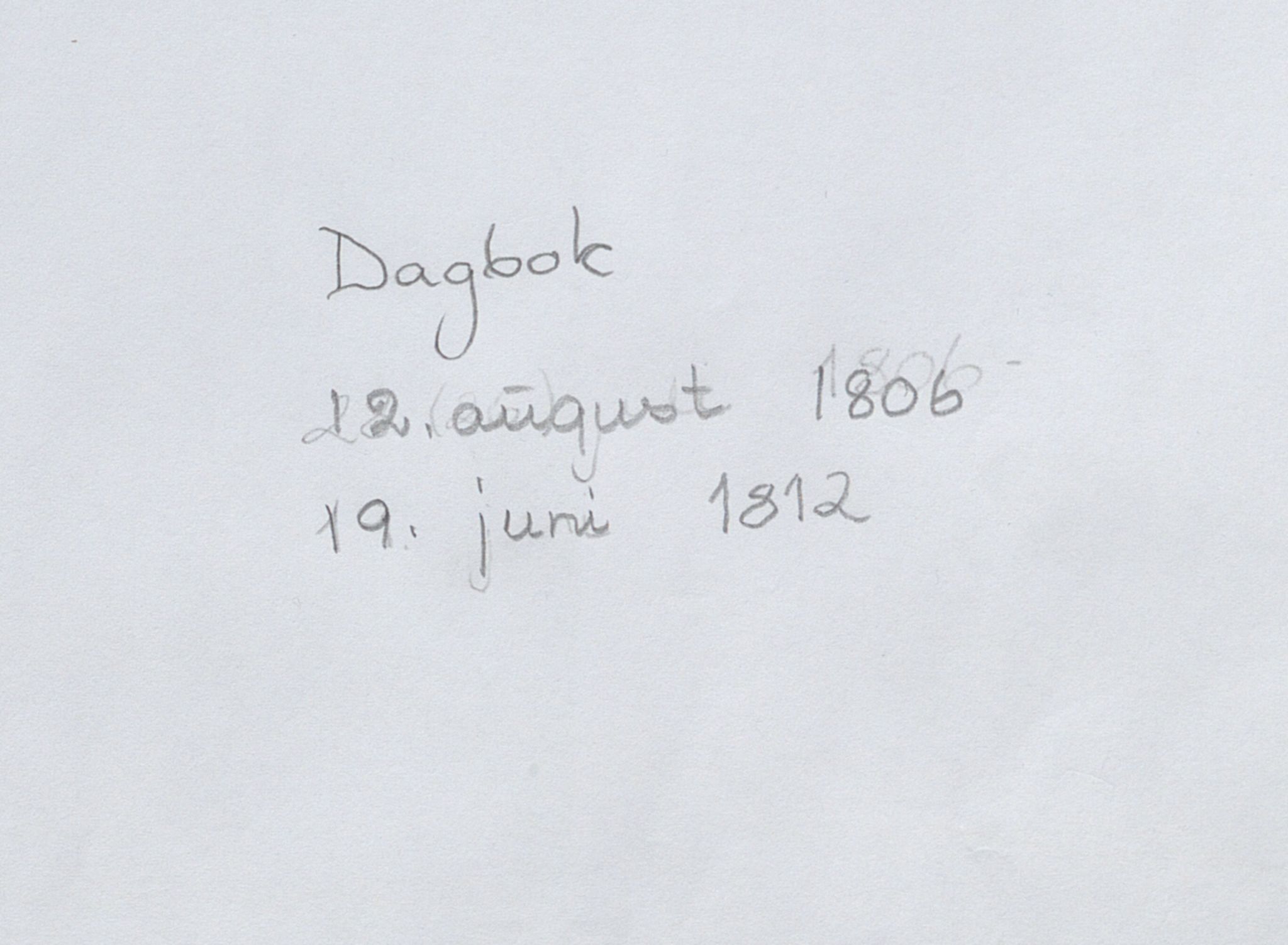 Åker i Vang, Hedmark, og familien Todderud, AV/SAH-ARK-010/G/Ga/L0003/0005: Dagbøker / Dagbok, 1806-1812