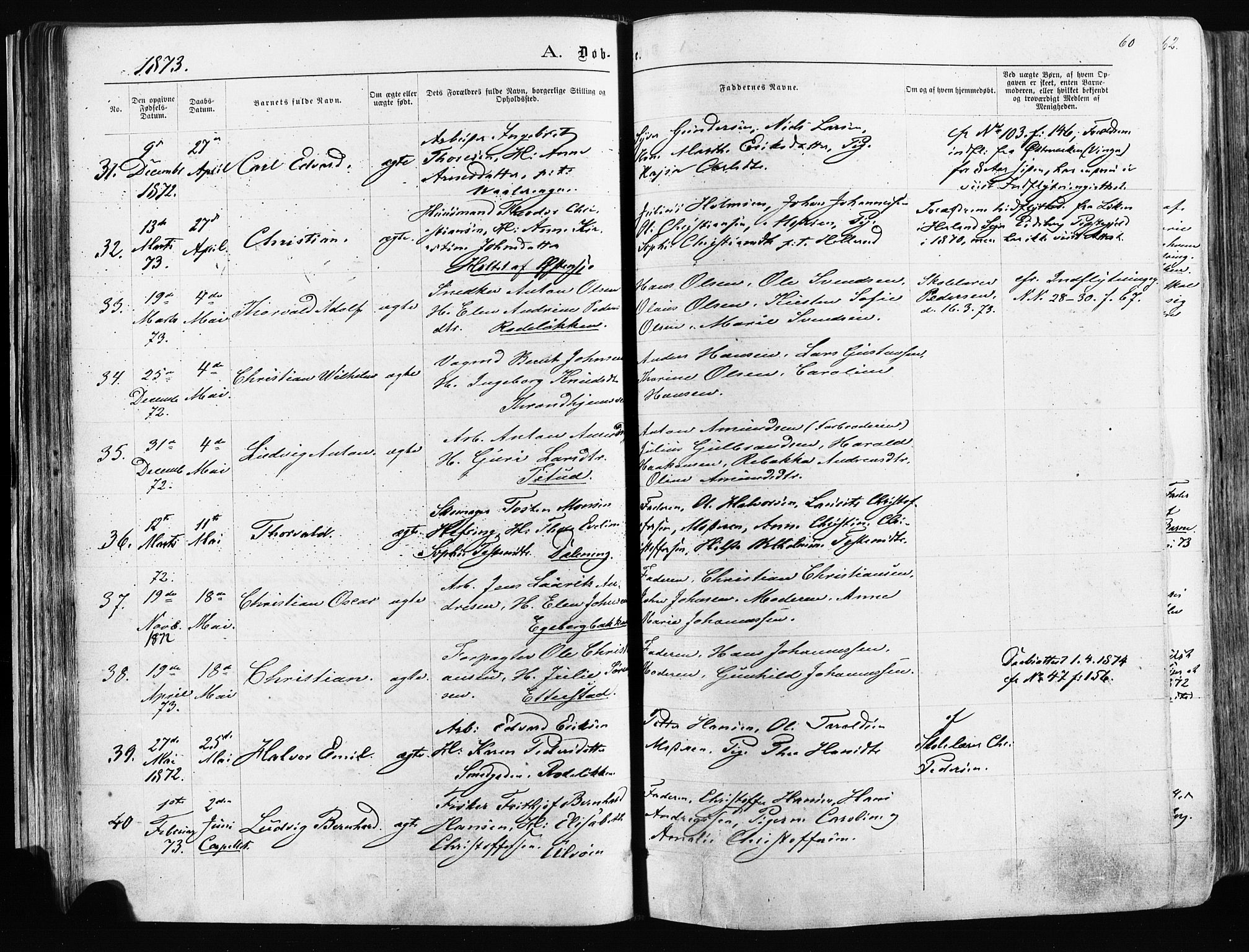 Østre Aker prestekontor Kirkebøker, AV/SAO-A-10840/F/Fa/L0003: Parish register (official) no. I 3, 1869-1875, p. 60