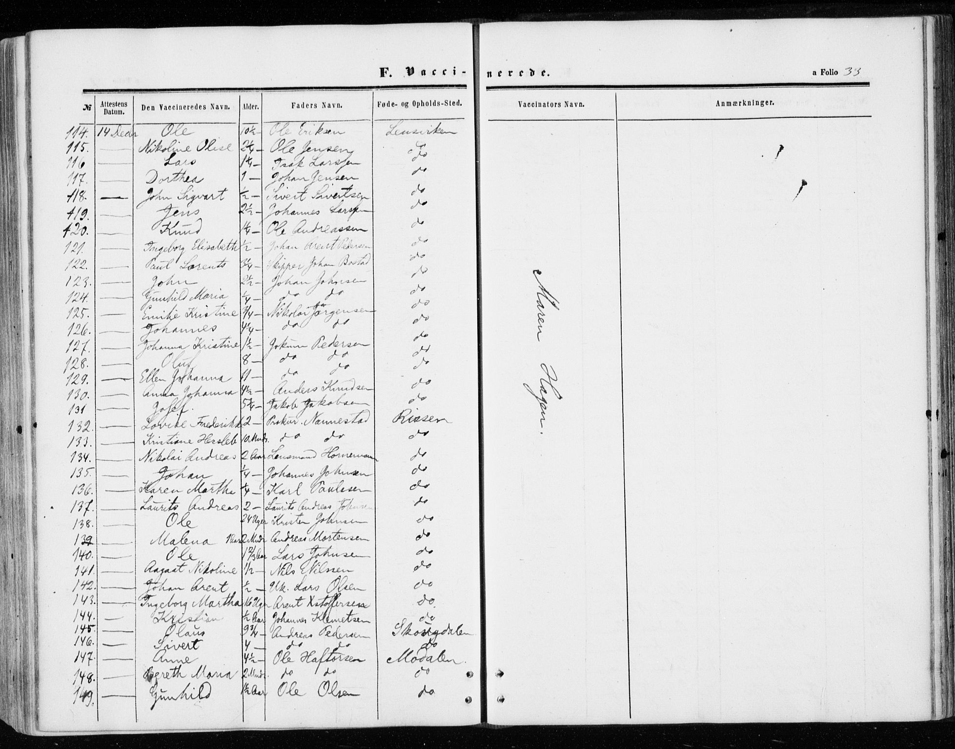 Ministerialprotokoller, klokkerbøker og fødselsregistre - Sør-Trøndelag, SAT/A-1456/646/L0612: Parish register (official) no. 646A10, 1858-1869, p. 33