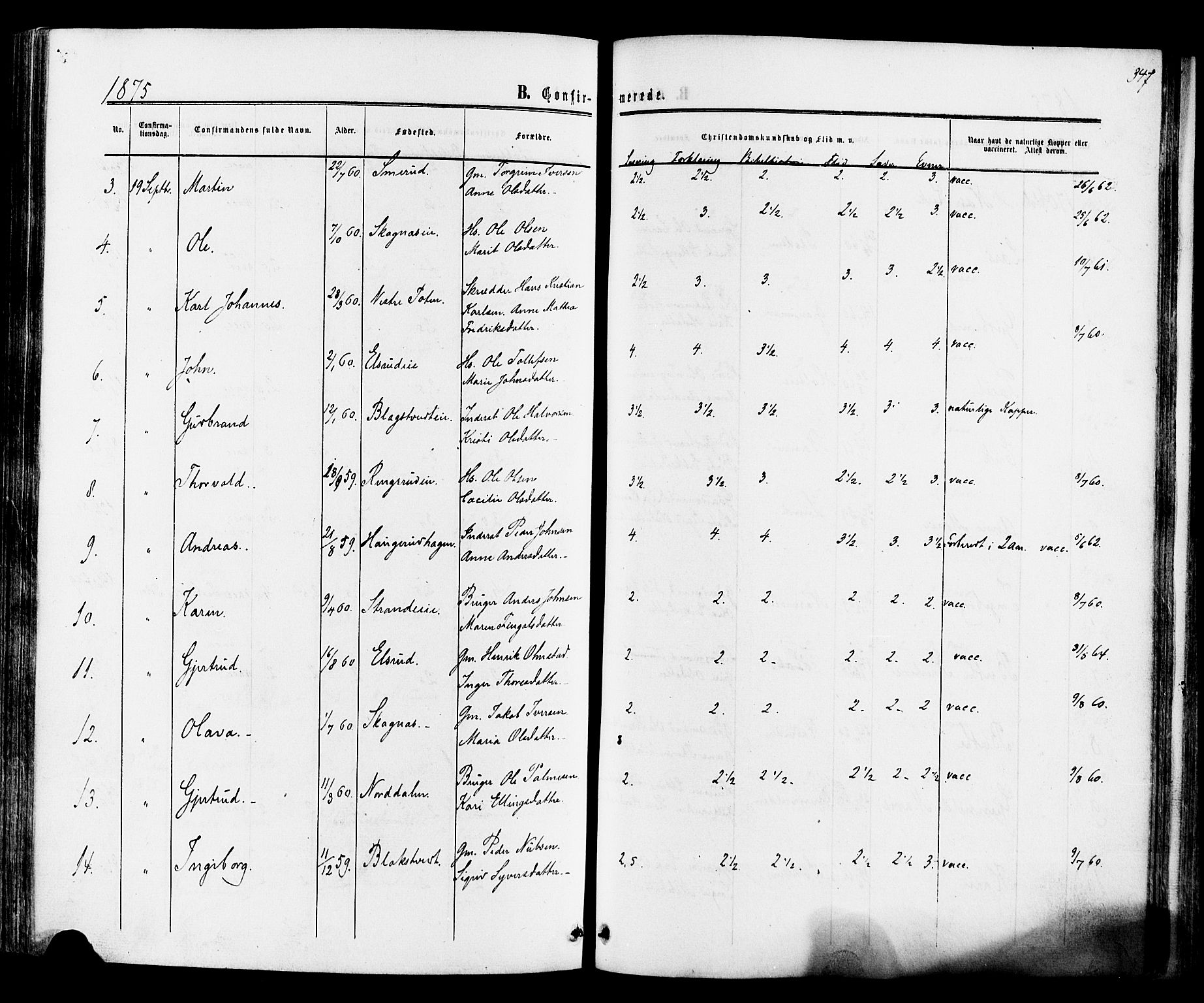 Ådal kirkebøker, AV/SAKO-A-248/F/Fa/L0001: Parish register (official) no. I 1, 1857-1883, p. 347