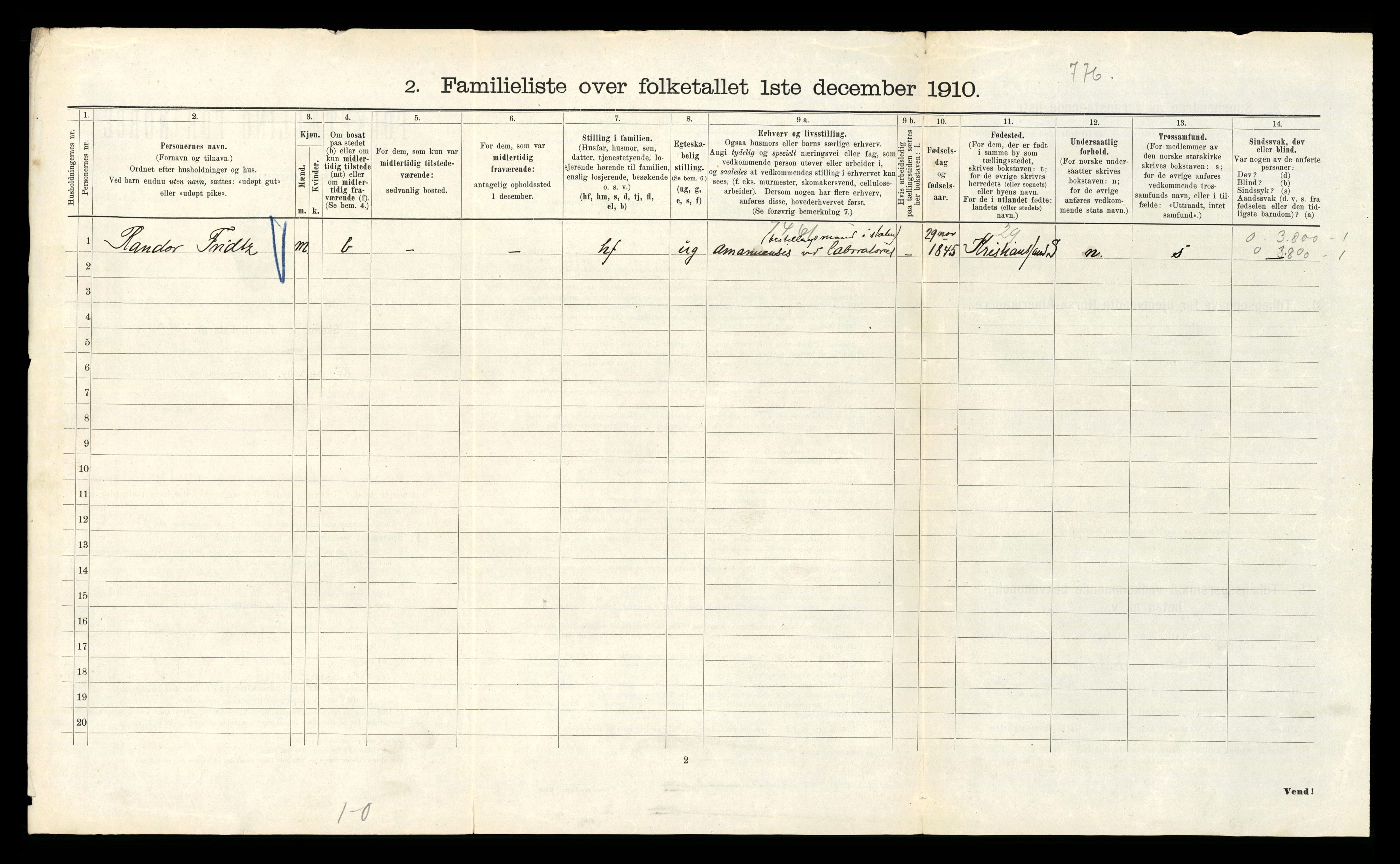 RA, 1910 census for Kristiania, 1910, p. 26004