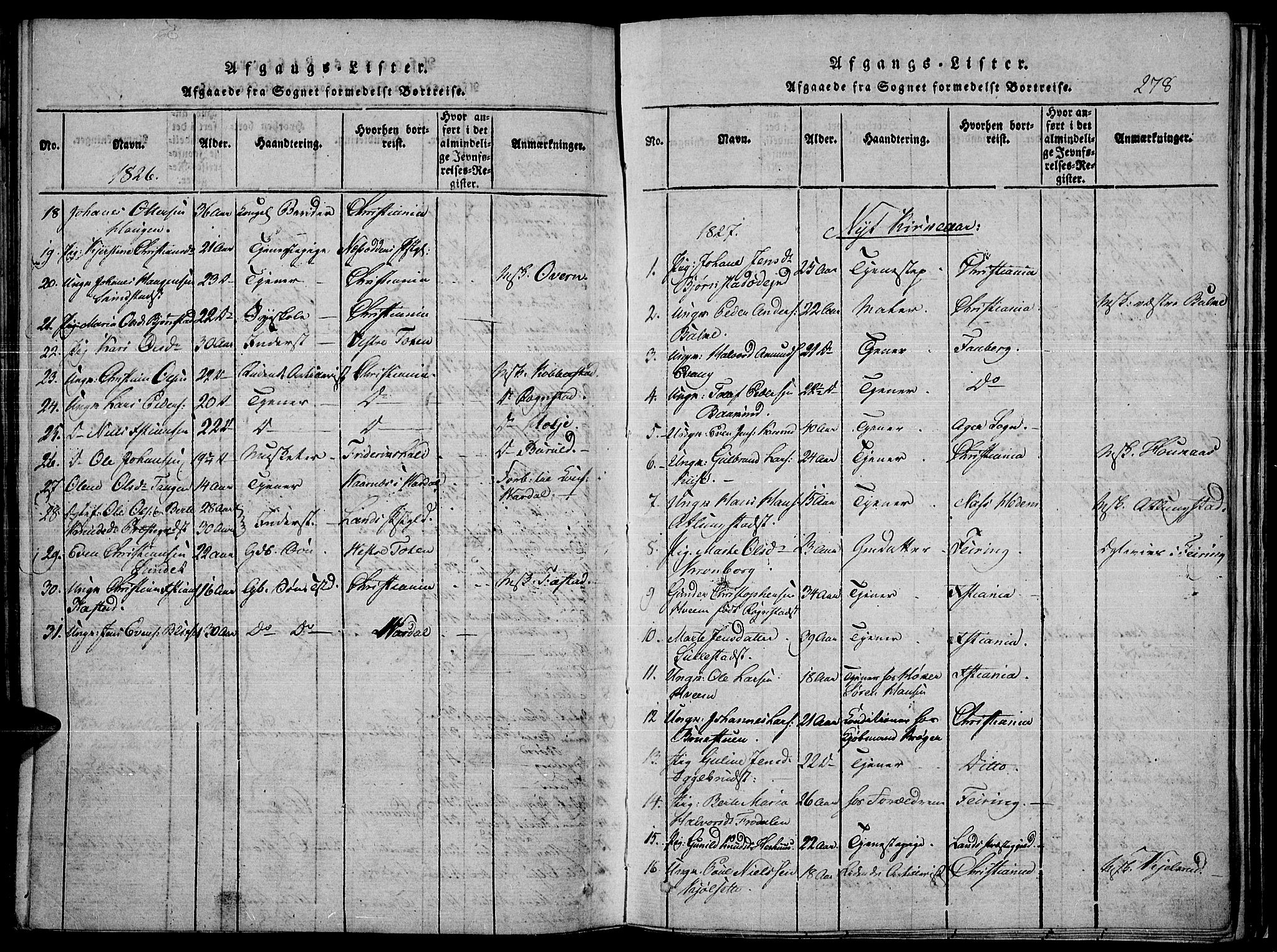 Toten prestekontor, AV/SAH-PREST-102/H/Ha/Haa/L0010: Parish register (official) no. 10, 1820-1828, p. 278