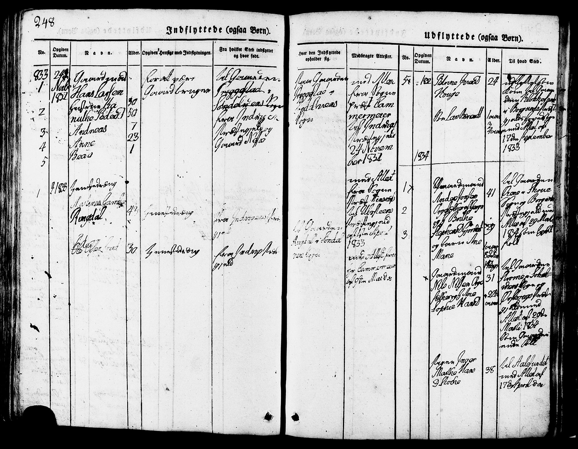 Ministerialprotokoller, klokkerbøker og fødselsregistre - Møre og Romsdal, SAT/A-1454/517/L0221: Parish register (official) no. 517A01, 1827-1858, p. 248