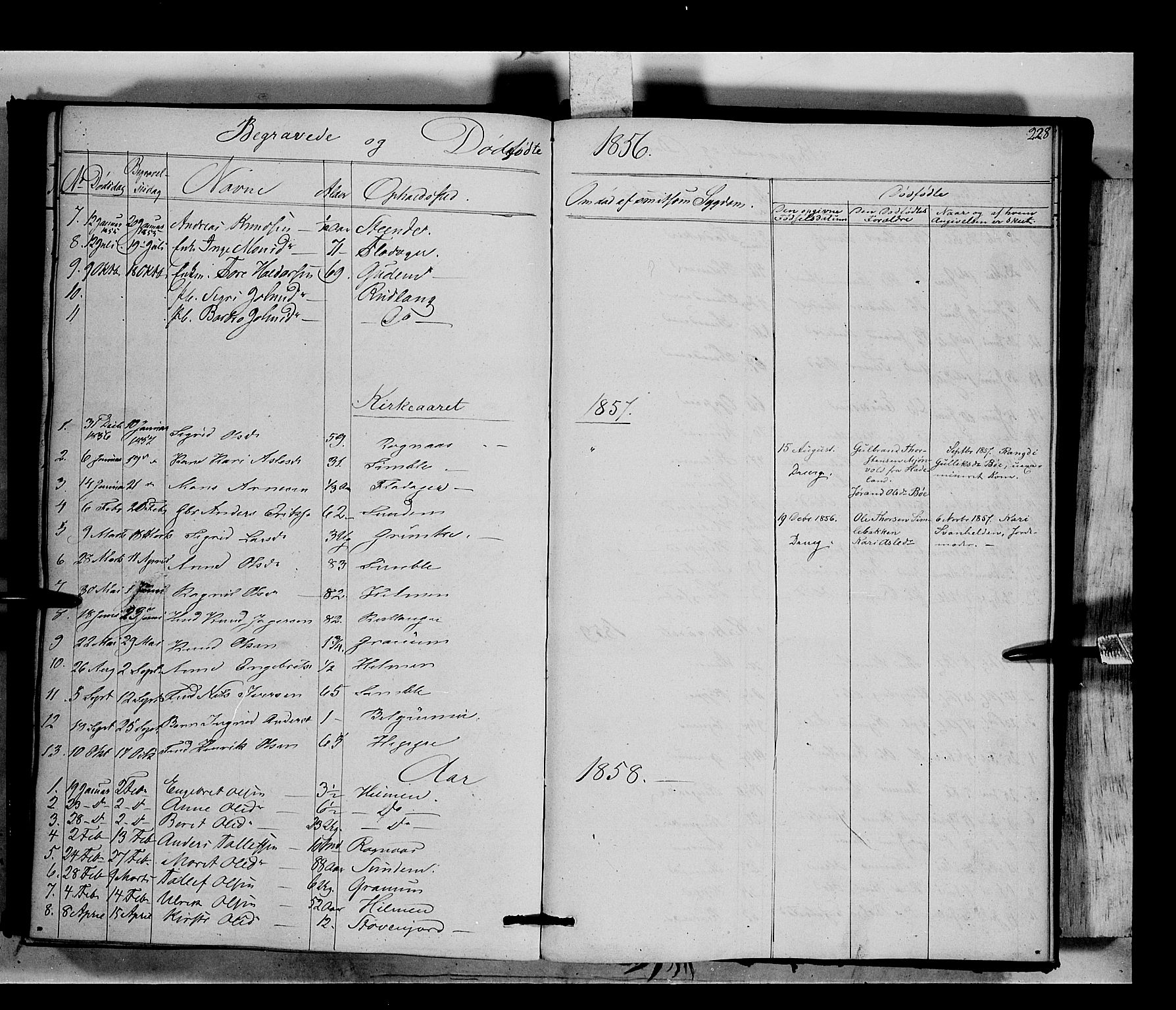 Nord-Aurdal prestekontor, AV/SAH-PREST-132/H/Ha/Haa/L0006: Parish register (official) no. 6, 1842-1863, p. 228