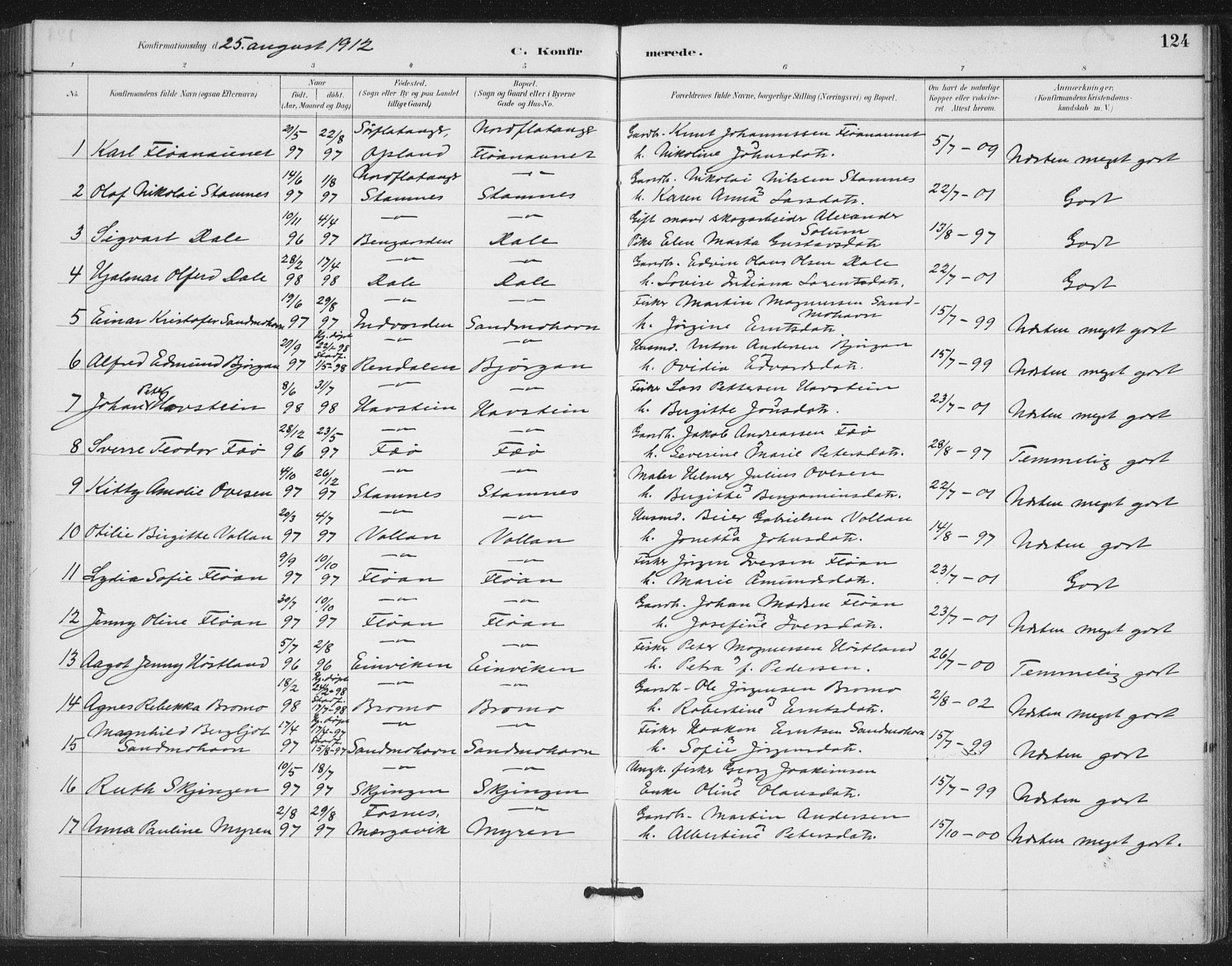 Ministerialprotokoller, klokkerbøker og fødselsregistre - Nord-Trøndelag, AV/SAT-A-1458/772/L0603: Parish register (official) no. 772A01, 1885-1912, p. 124