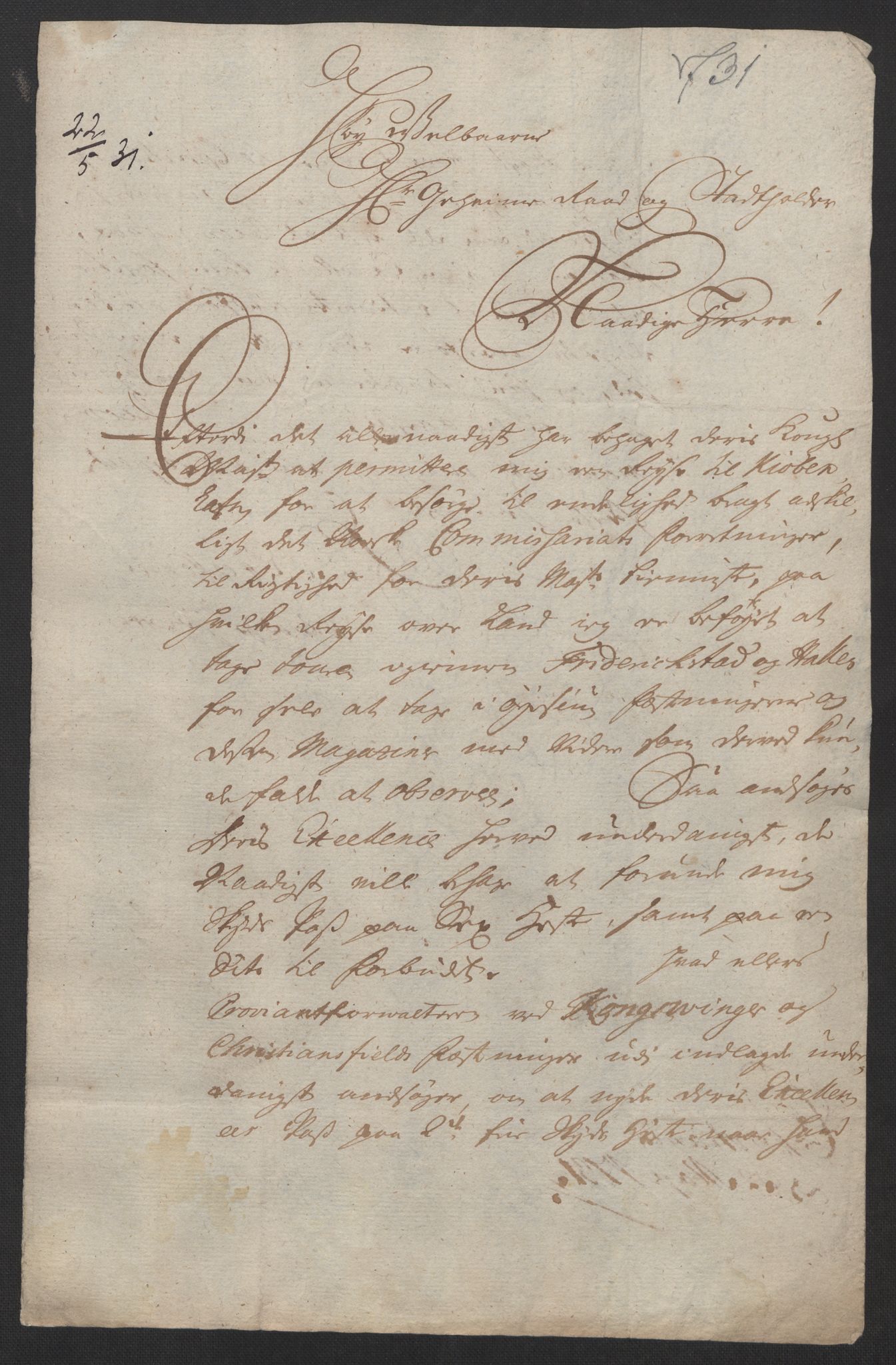 Stattholderembetet 1572-1771, AV/RA-EA-2870/Ef/L0106: Brev fra embetsmenn og andre, 1730-1732, p. 145