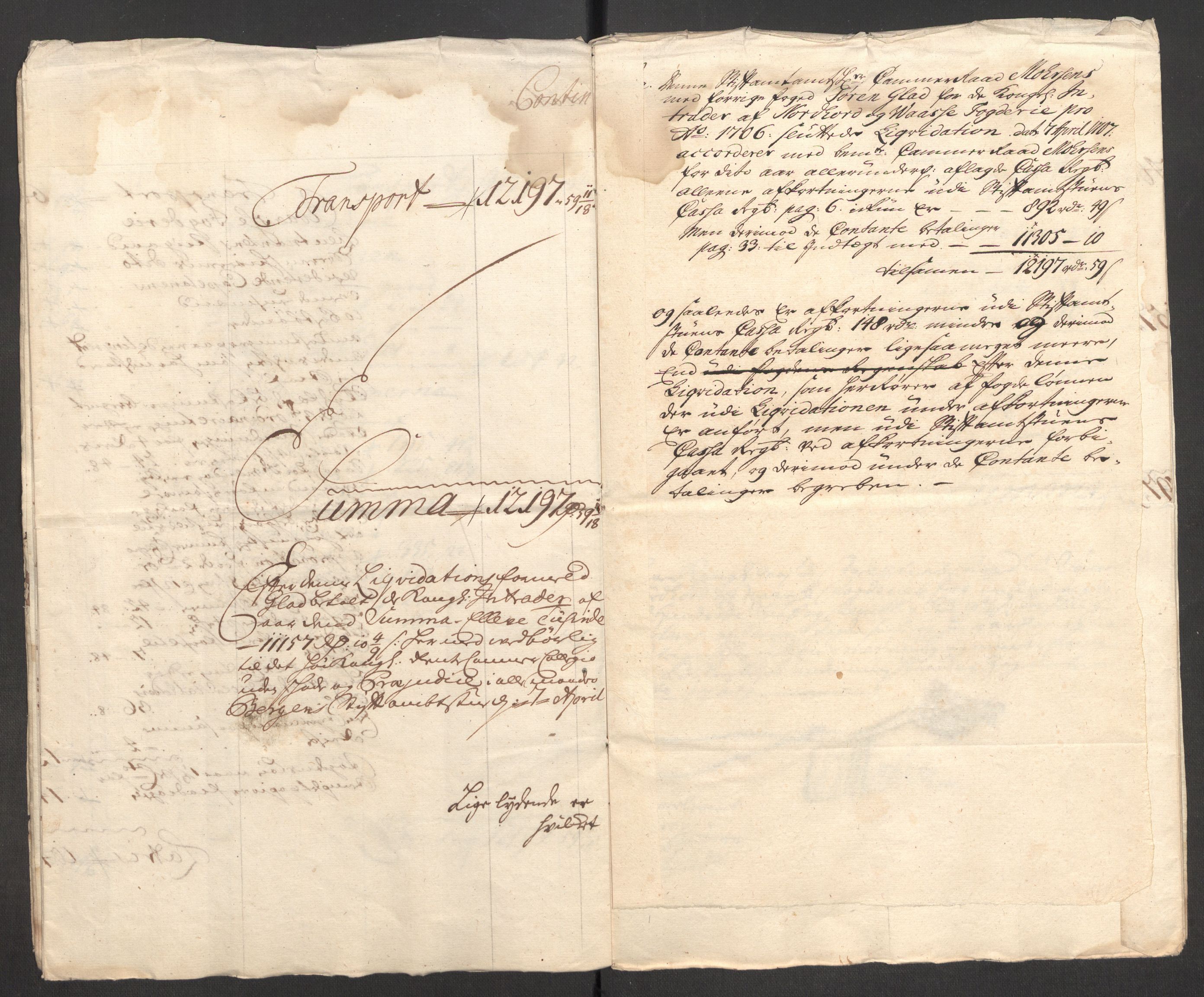 Rentekammeret inntil 1814, Reviderte regnskaper, Fogderegnskap, AV/RA-EA-4092/R51/L3188: Fogderegnskap Nordhordland og Voss, 1706-1707, p. 18