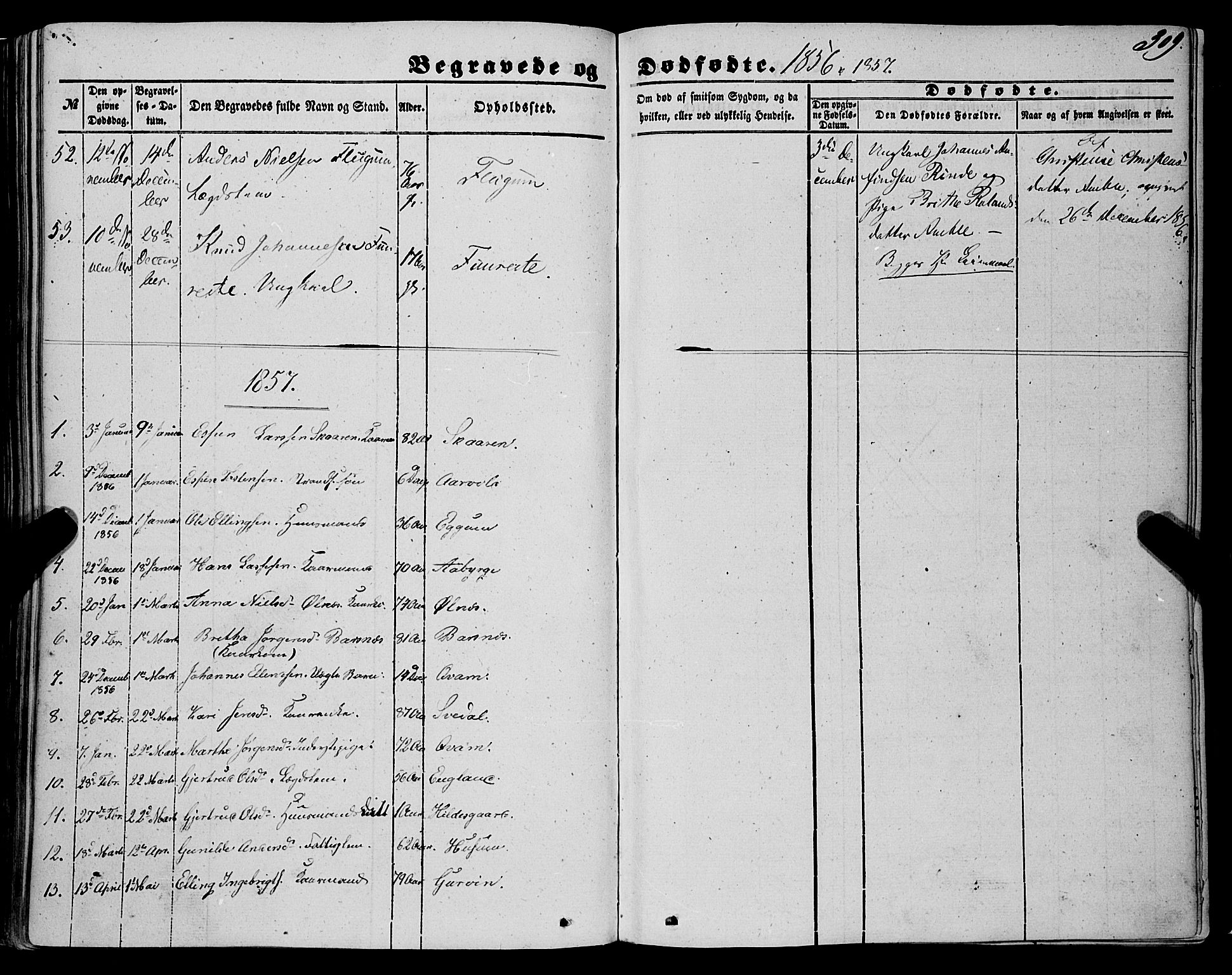 Sogndal sokneprestembete, SAB/A-81301/H/Haa/Haaa/L0012II: Parish register (official) no. A 12II, 1847-1877, p. 309
