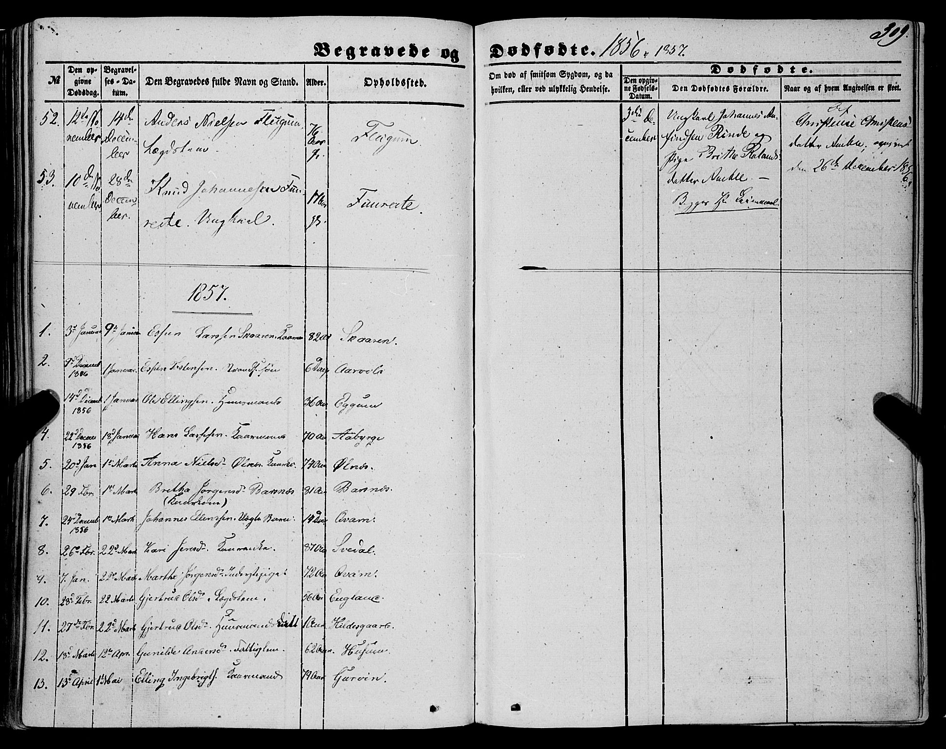 Sogndal sokneprestembete, AV/SAB-A-81301/H/Haa/Haaa/L0012II: Parish register (official) no. A 12II, 1847-1877, p. 309