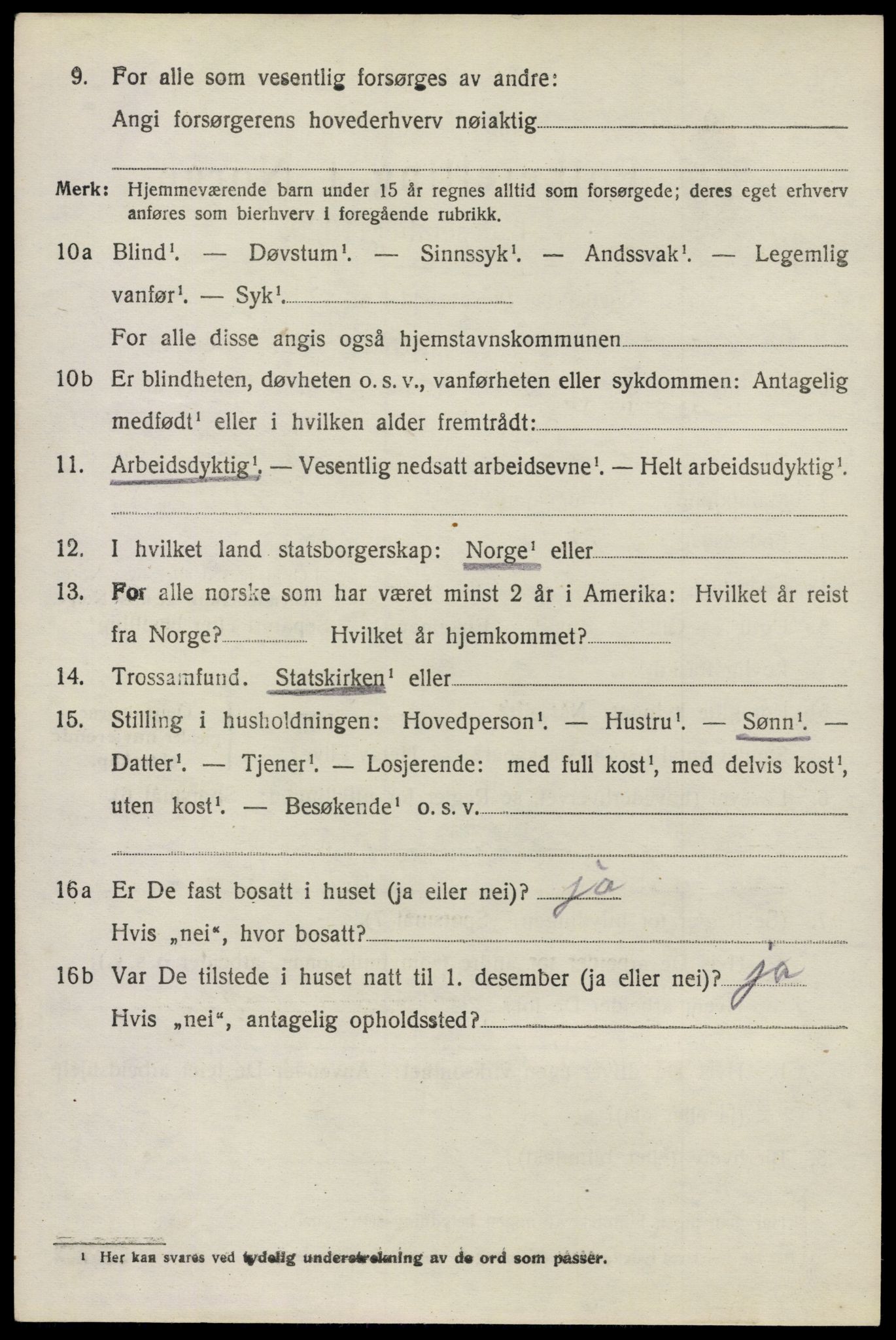 SAO, 1920 census for Glemmen, 1920, p. 12922