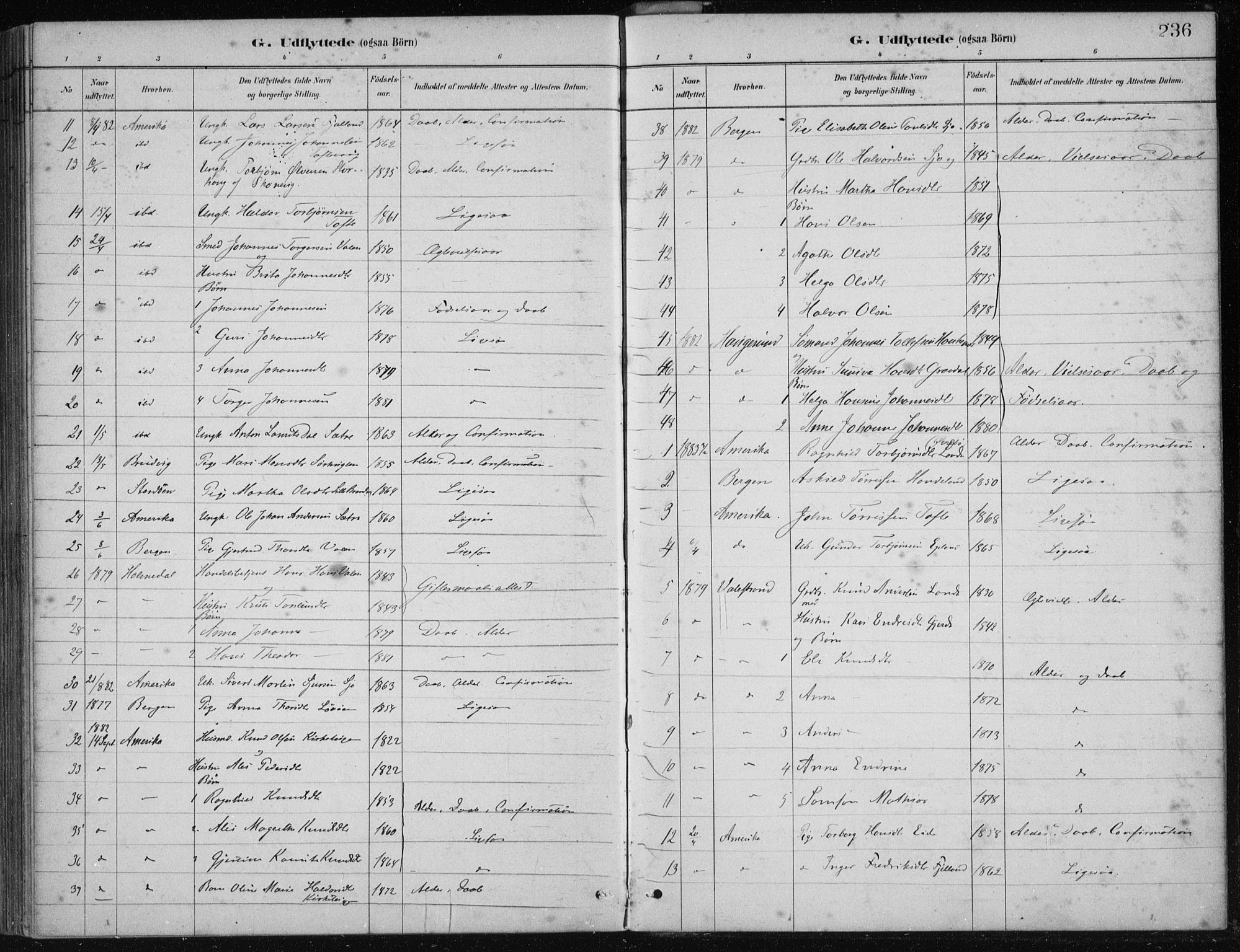 Fjelberg sokneprestembete, SAB/A-75201/H/Haa: Parish register (official) no. C  1, 1879-1918, p. 236