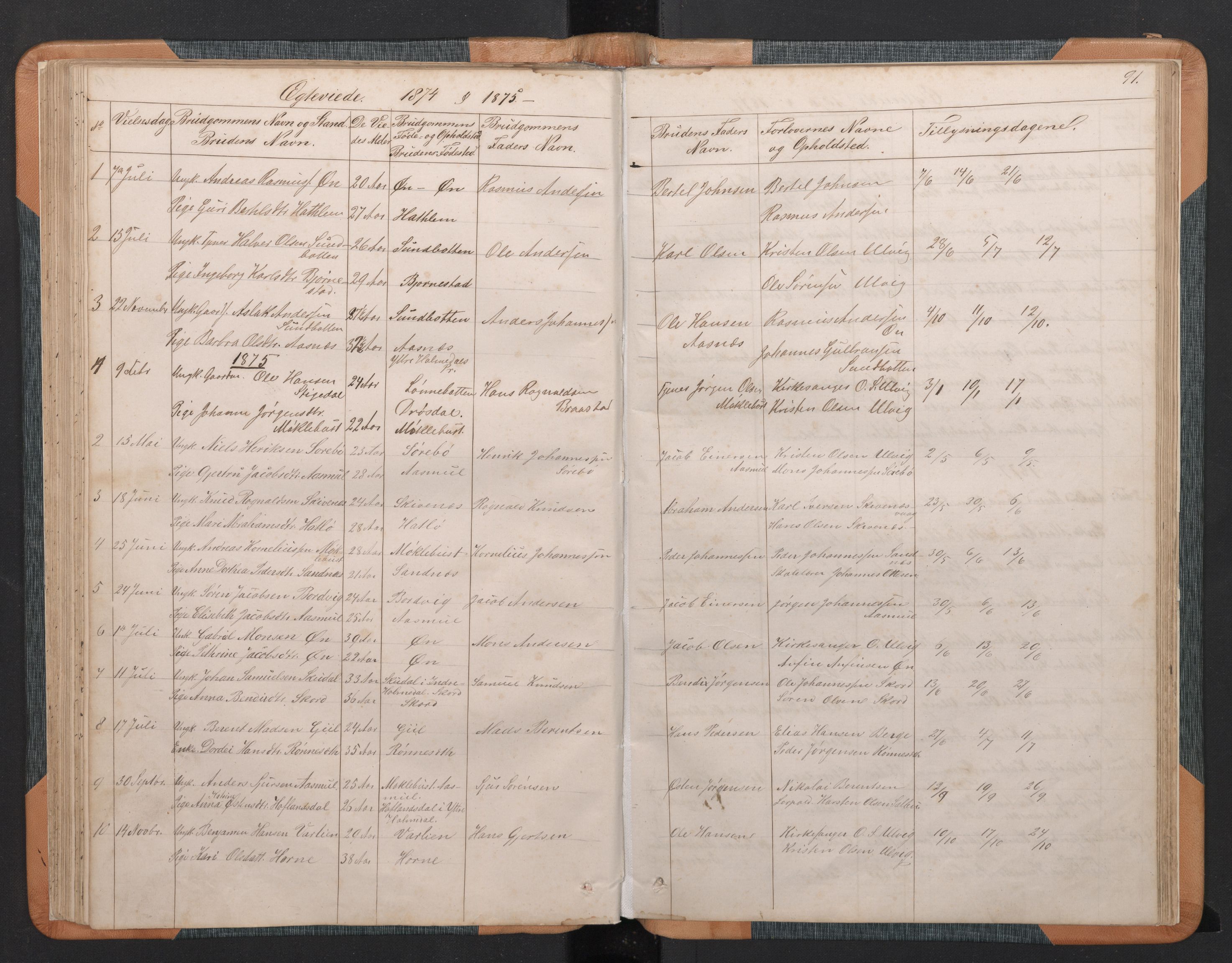 Hyllestad sokneprestembete, SAB/A-80401: Parish register (copy) no. C 2, 1874-1894, p. 90b-91a