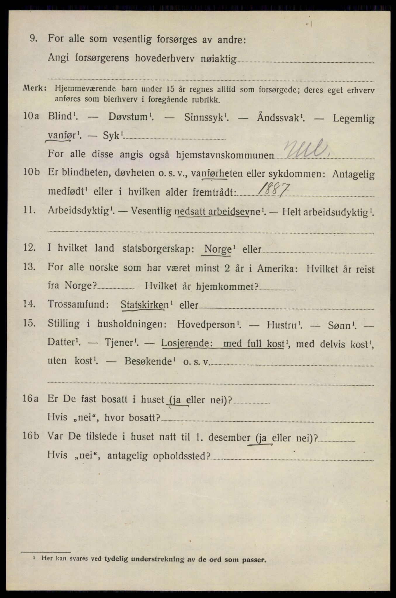 SAO, 1920 census for Ullensaker, 1920, p. 9322